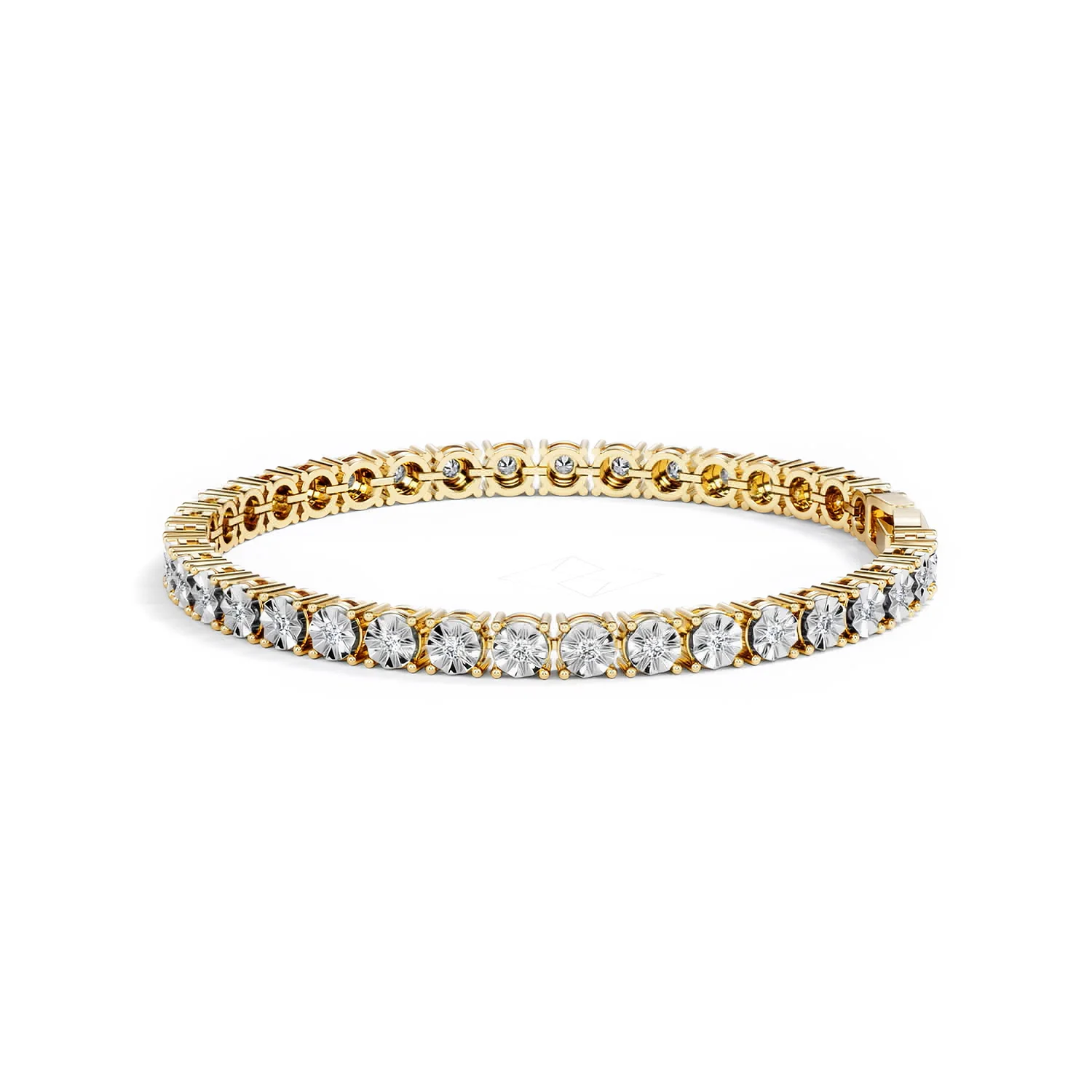 Mens Diamond 1.00ct Tennis Bracelet in 18k Gold Vermeil - Image 71
