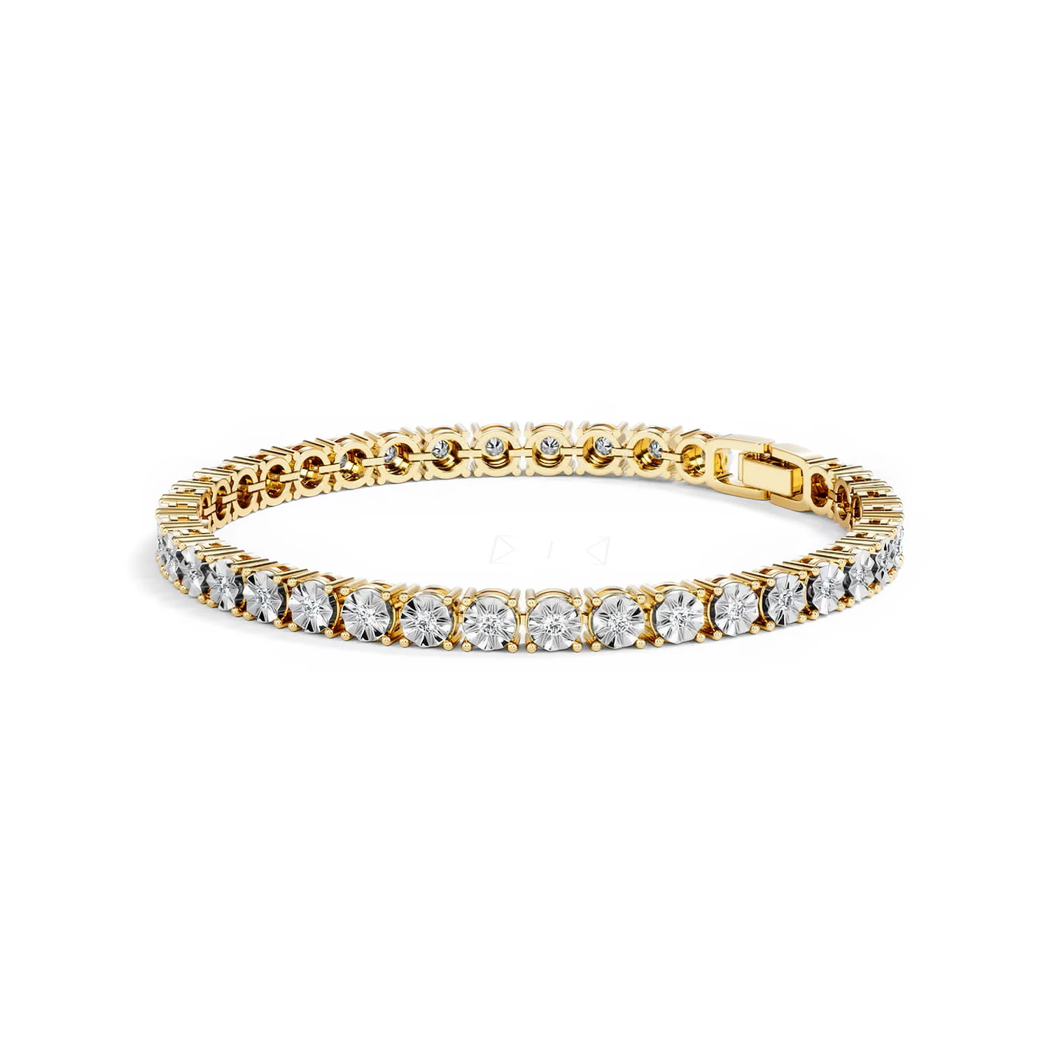 Mens Diamond 1.00ct Tennis Bracelet in 18k Gold Vermeil - Image 79