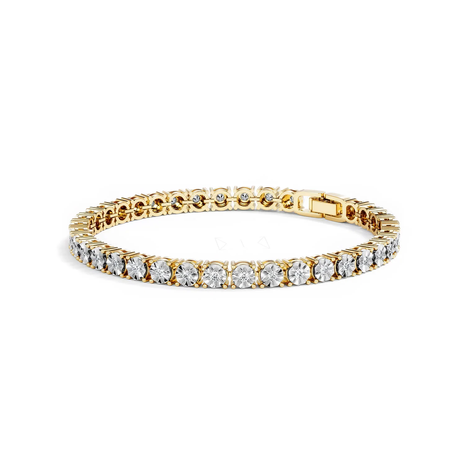 Mens Diamond 1.00ct Tennis Bracelet in 18k Gold Vermeil - Image 81