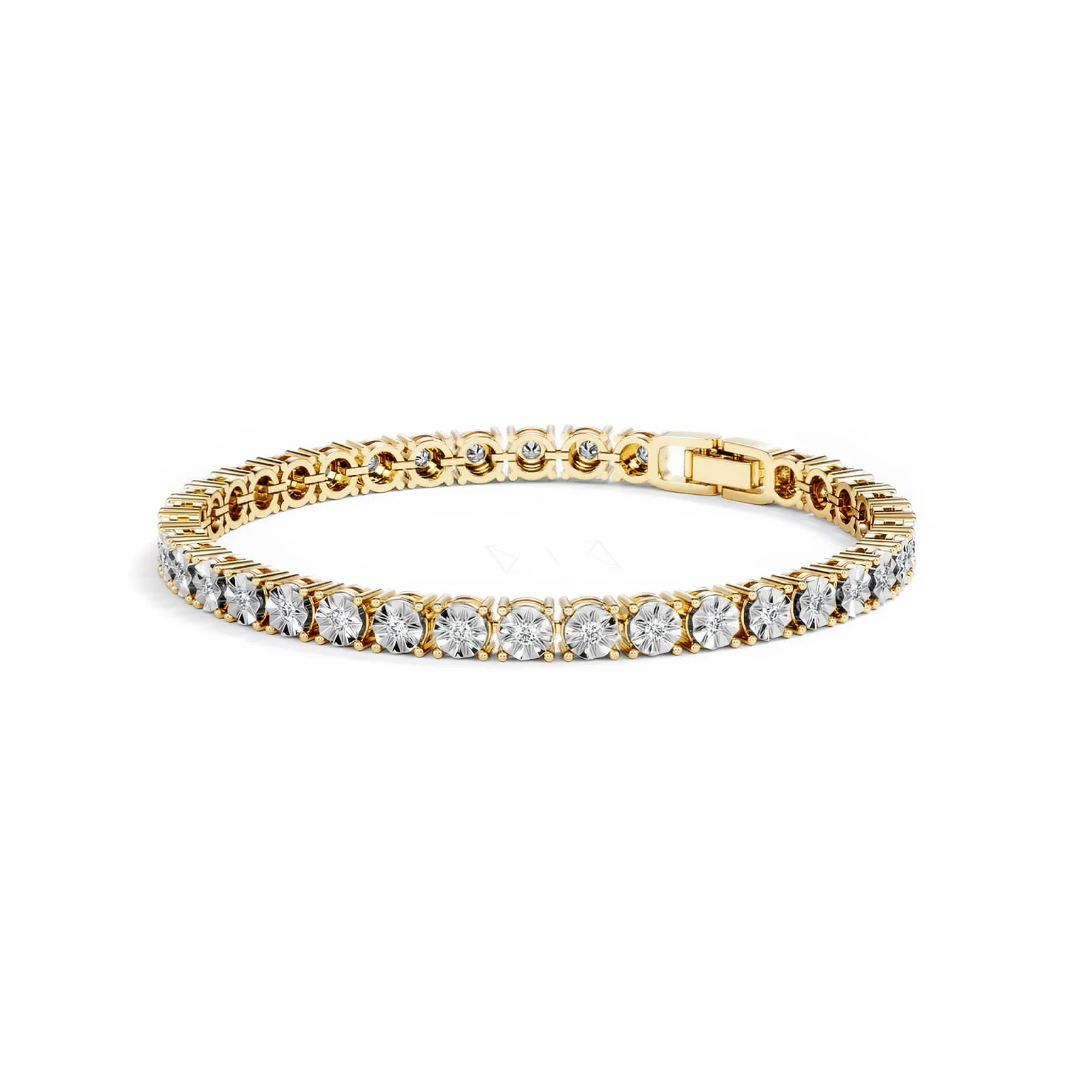 Mens Diamond 1.00ct Tennis Bracelet in 18k Gold Vermeil - Image 82
