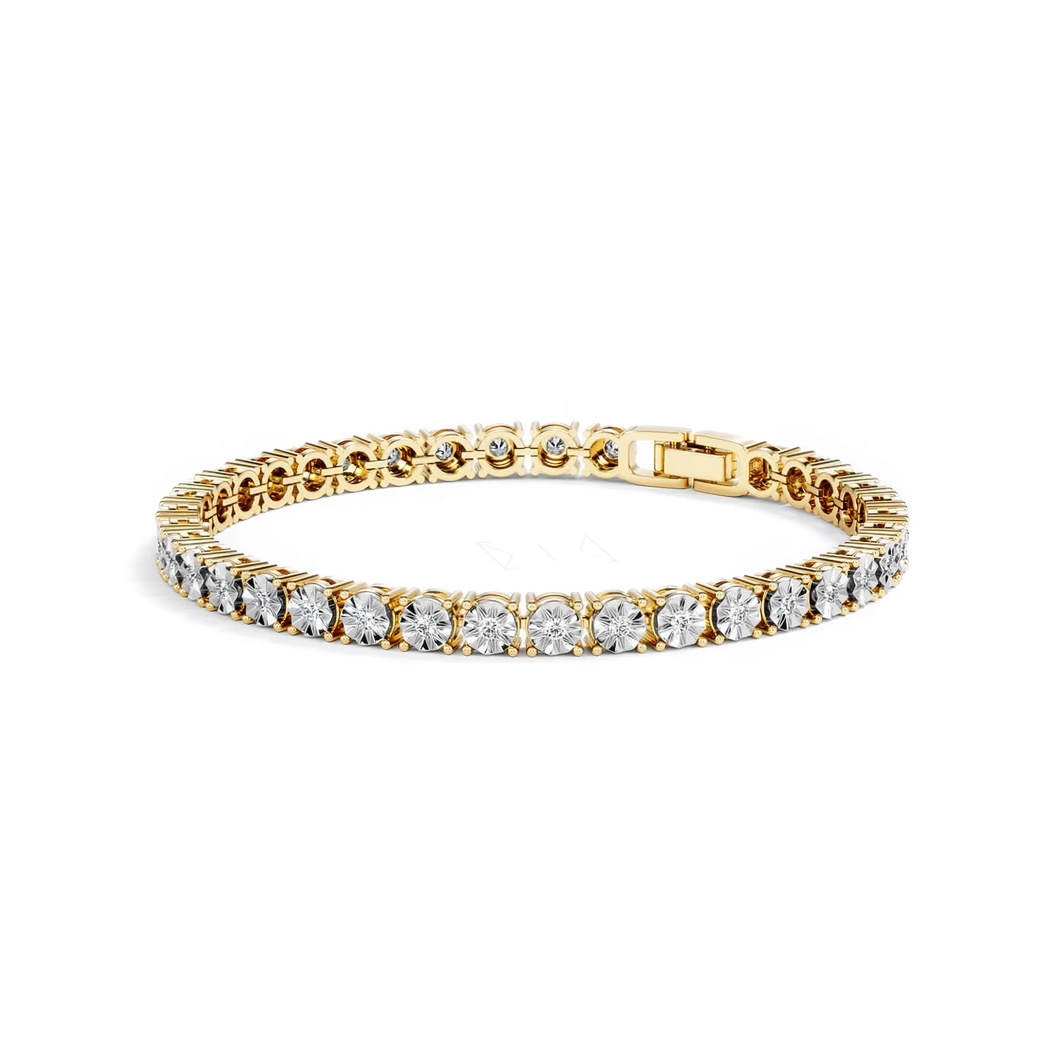 Mens Diamond 1.00ct Tennis Bracelet in 18k Gold Vermeil - Image 83