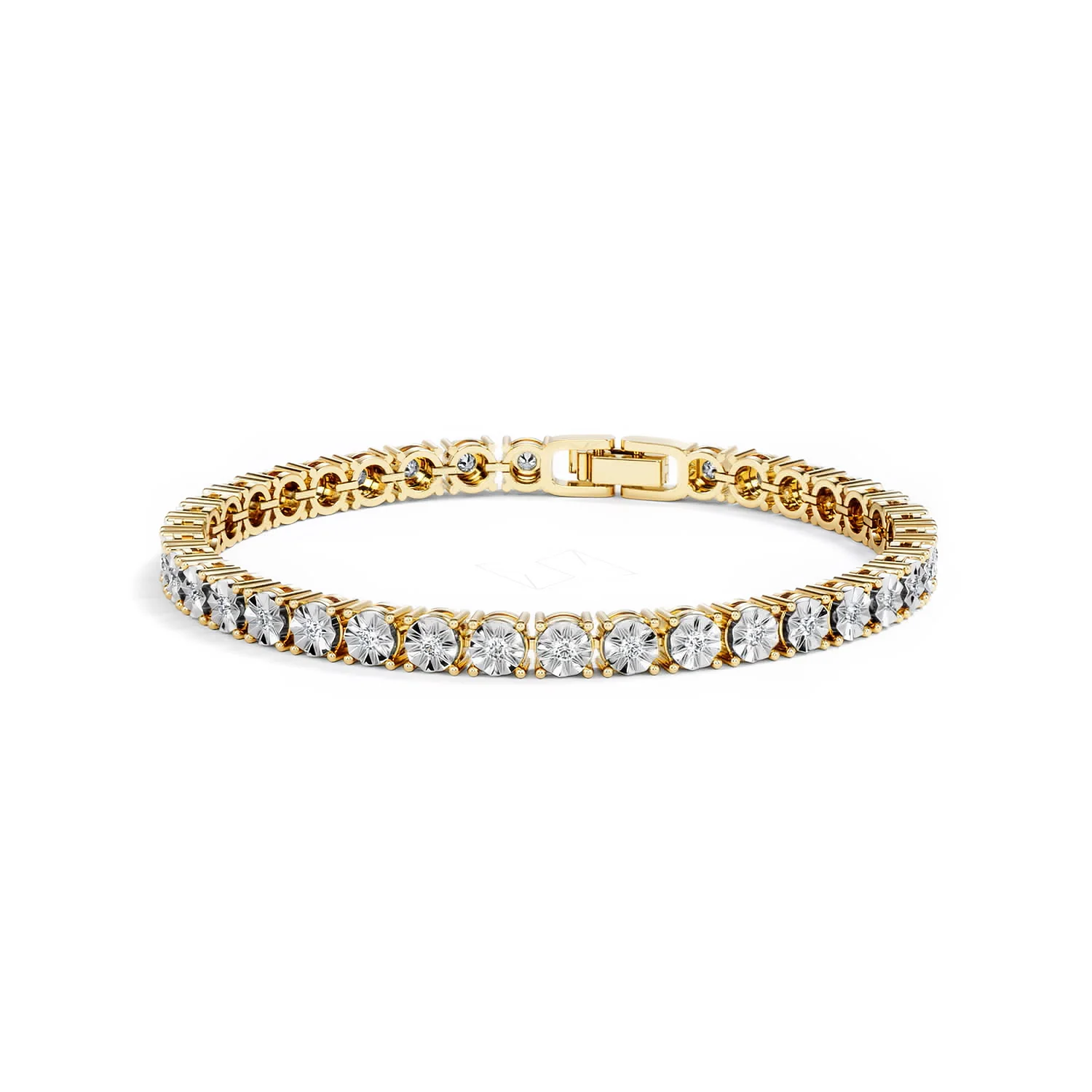 Mens Diamond 1.00ct Tennis Bracelet in 18k Gold Vermeil - Image 87