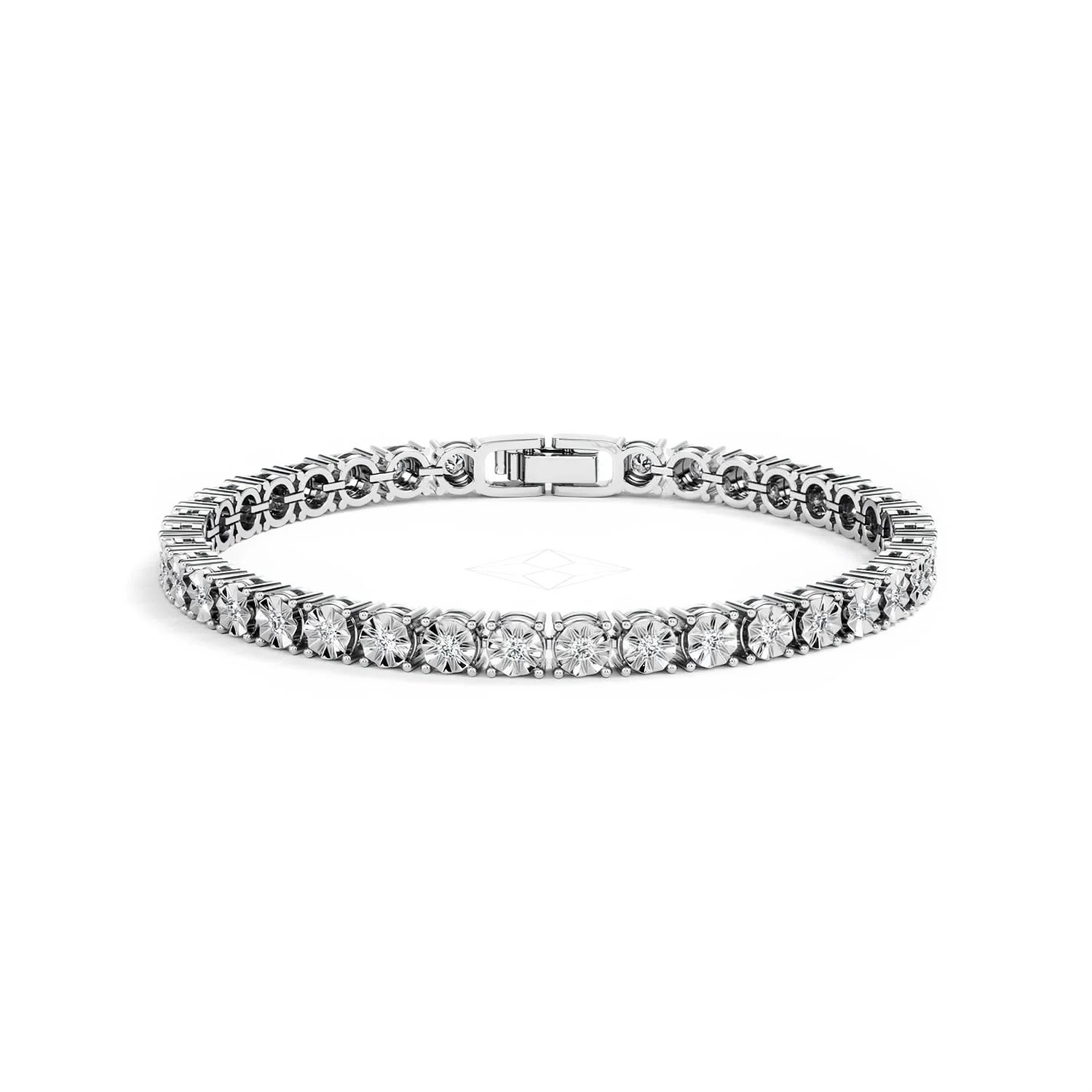 Men's Diamond 1.00ct Tennis Bracelet in 925 Silver - Image 16