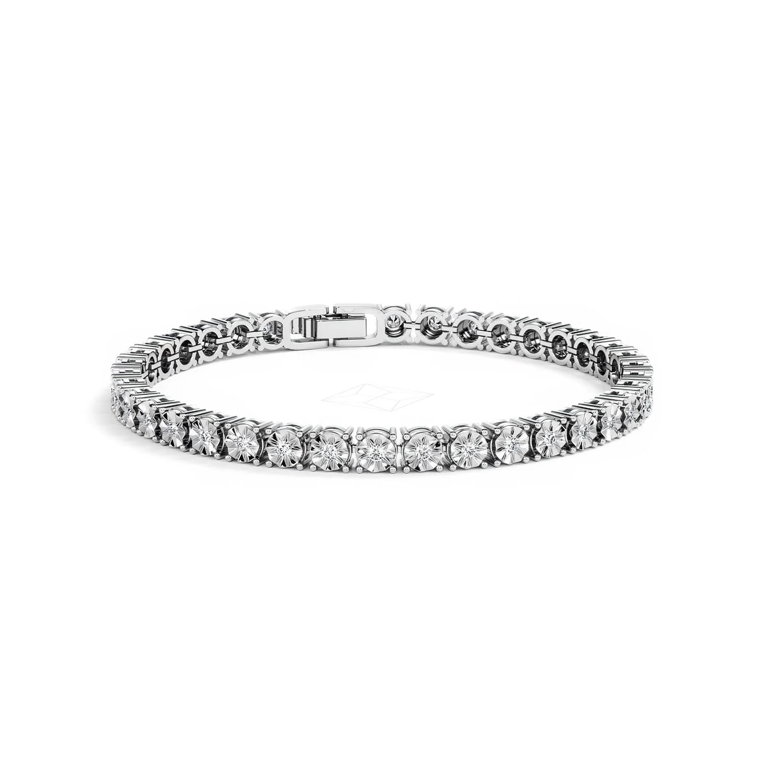 Men's Diamond 1.00ct Tennis Bracelet in 925 Silver - Image 19