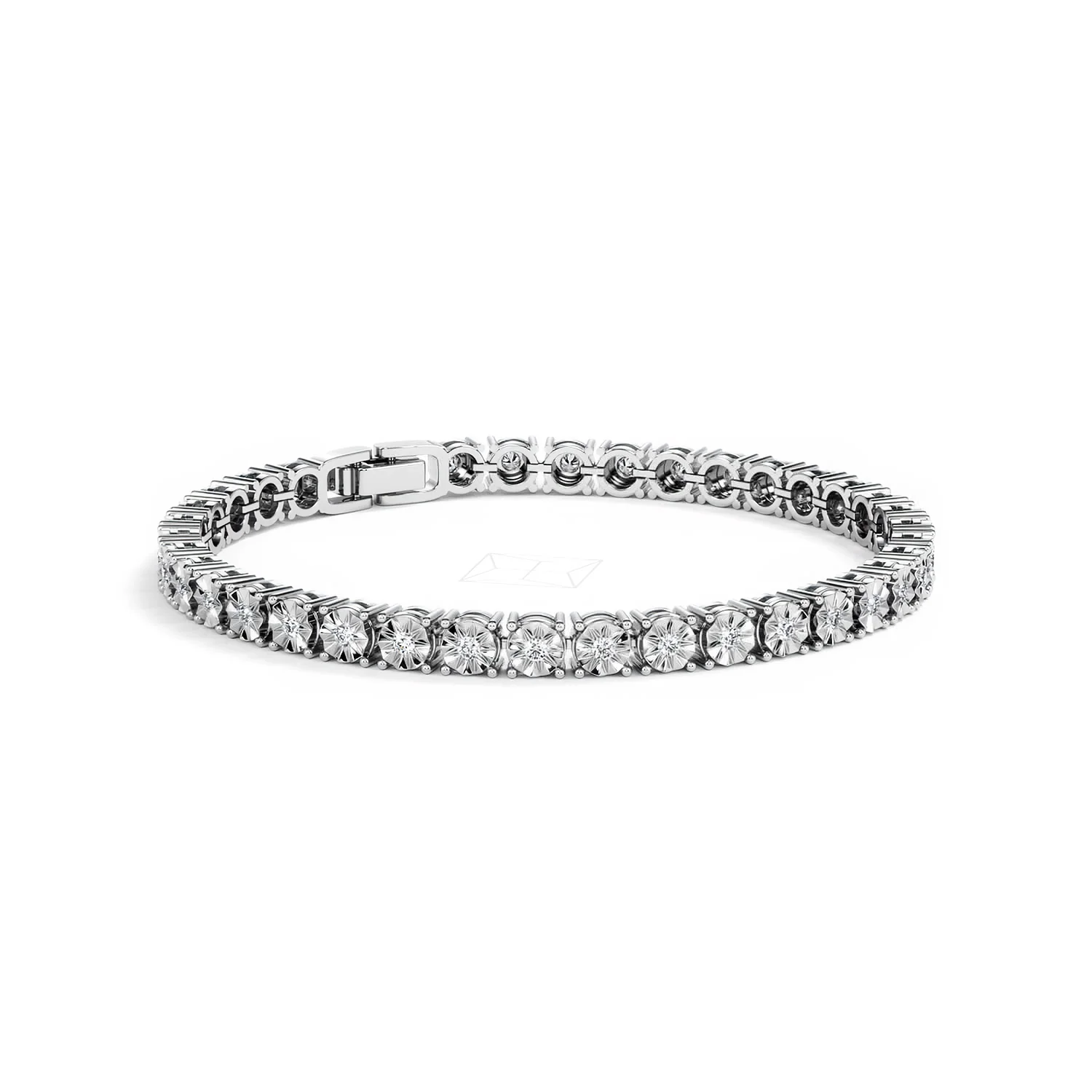 Men's Diamond 1.00ct Tennis Bracelet in 925 Silver - Image 23