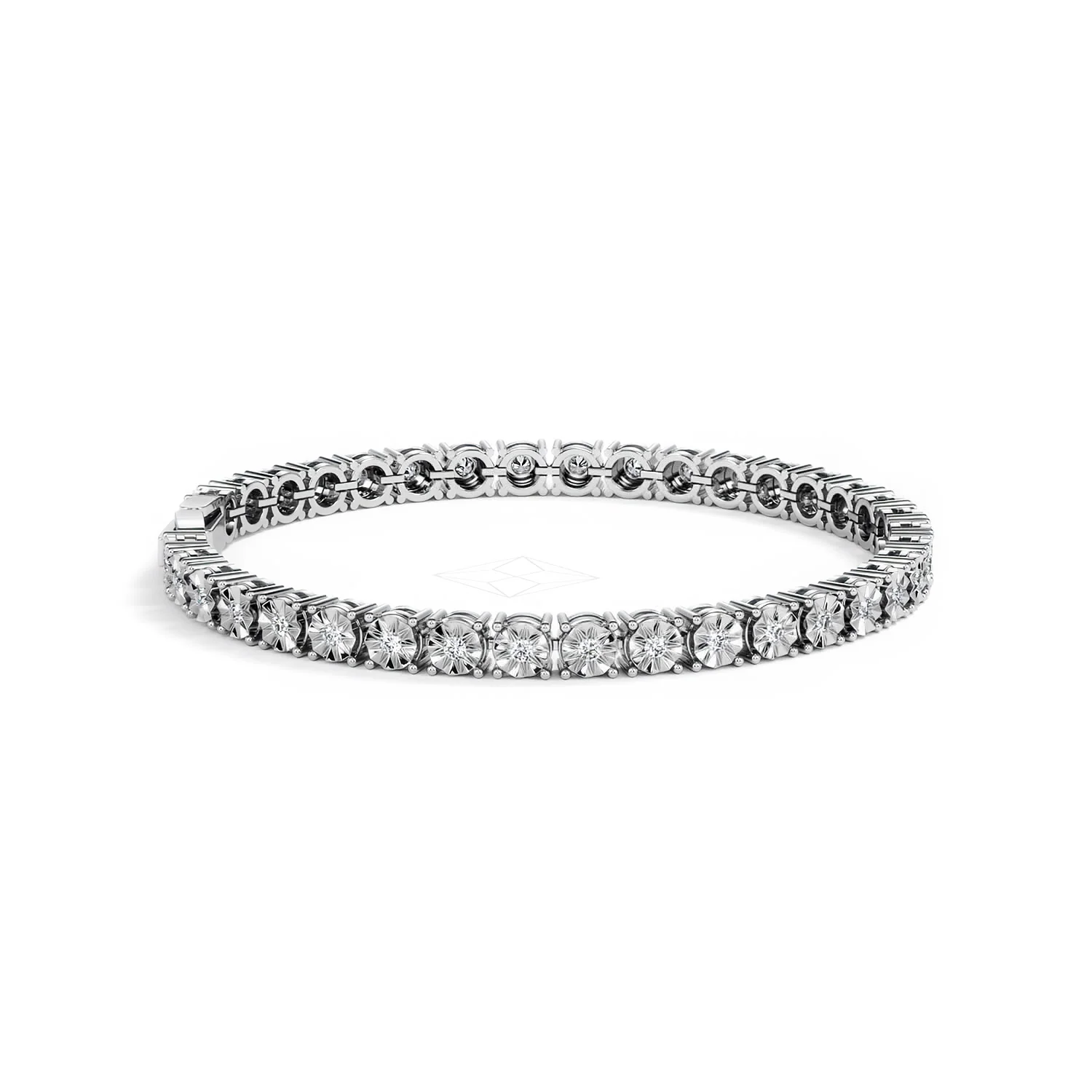Men's Diamond 1.00ct Tennis Bracelet in 925 Silver - Image 33