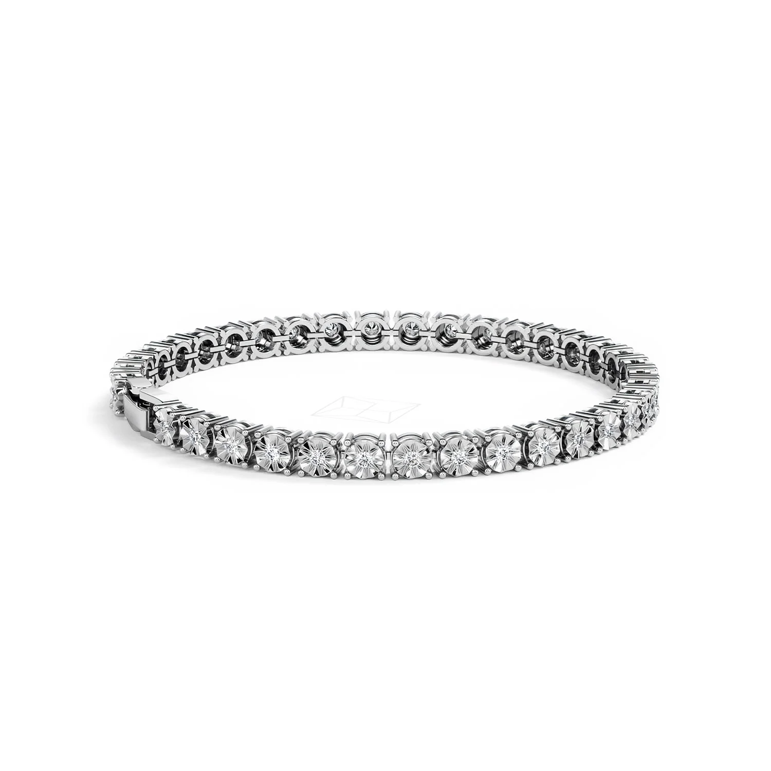 Men's Diamond 1.00ct Tennis Bracelet in 925 Silver - Image 38