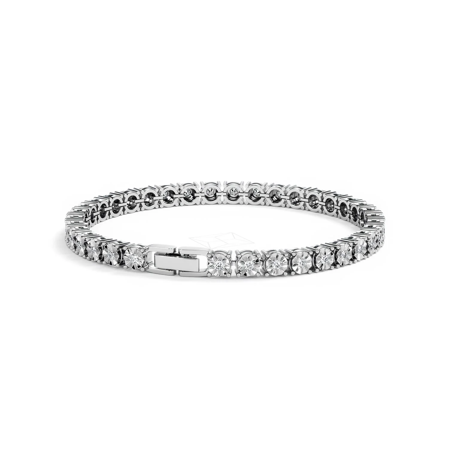 Men's Diamond 1.00ct Tennis Bracelet in 925 Silver - Image 49