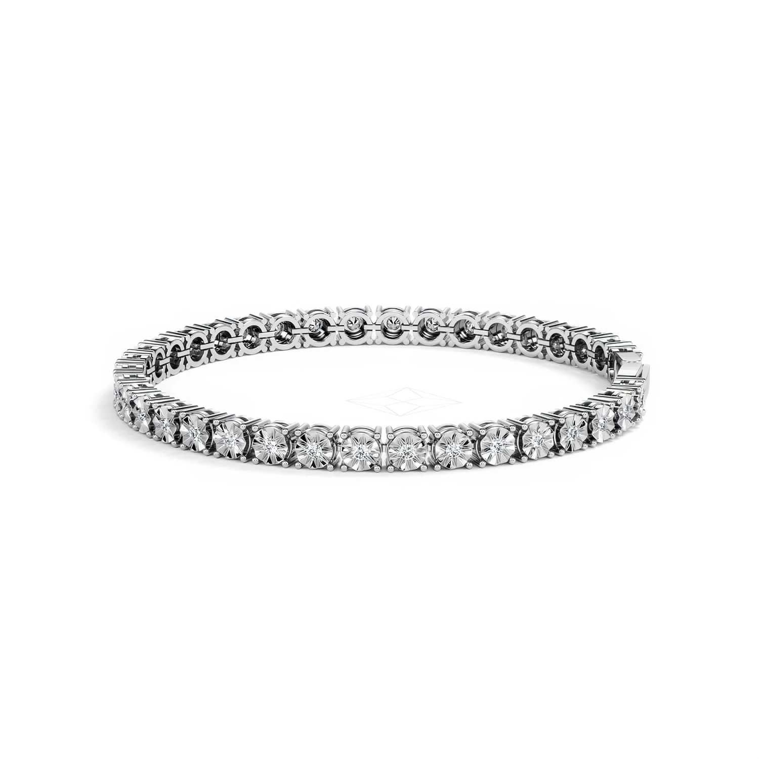 Men's Diamond 1.00ct Tennis Bracelet in 925 Silver - Image 70