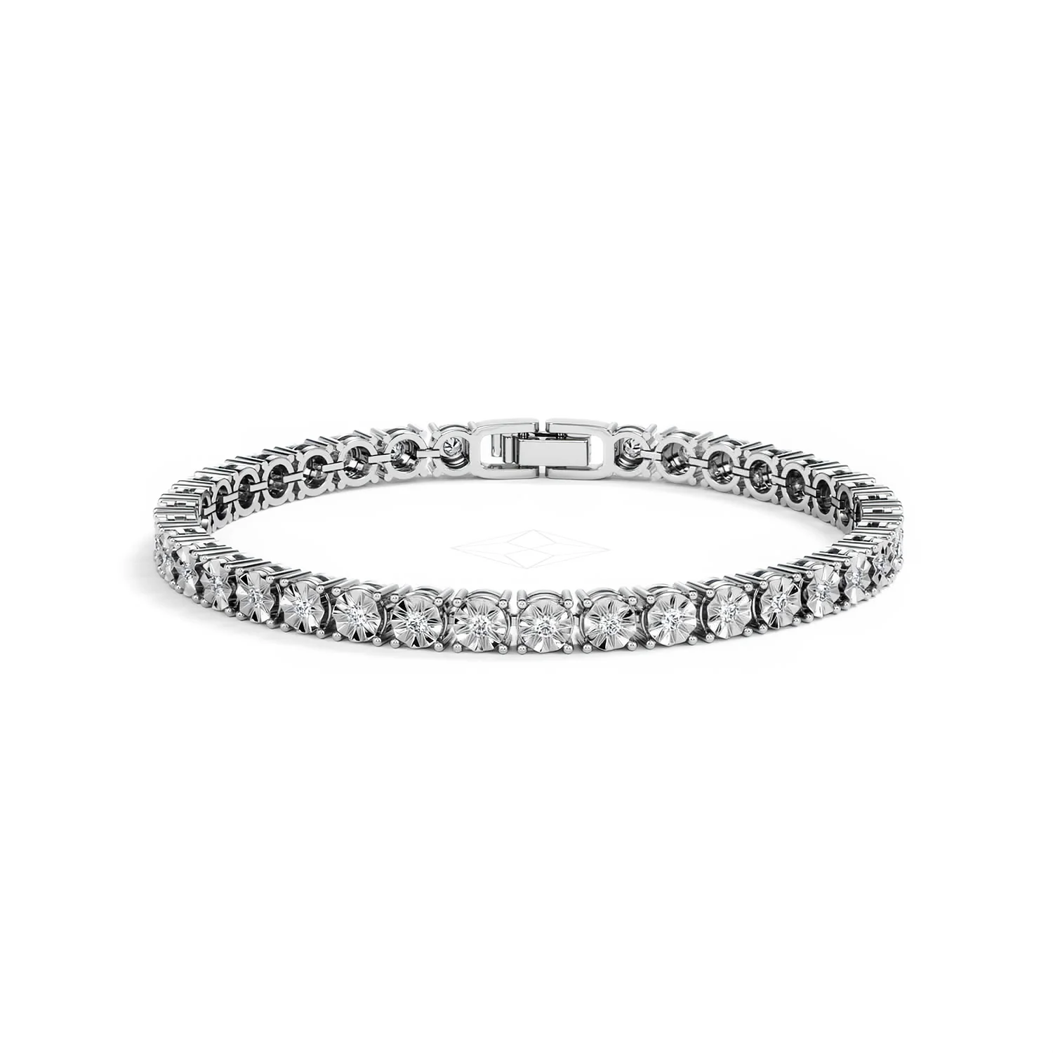 Men's Diamond 1.00ct Tennis Bracelet in 925 Silver - Image 88