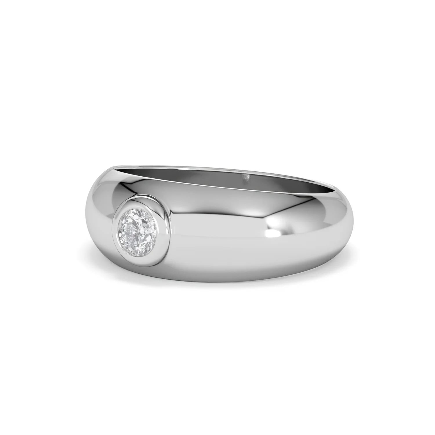 Men's Lab Diamond Signet Ring 0.25ct in 925 Silver H/SI - Image 82