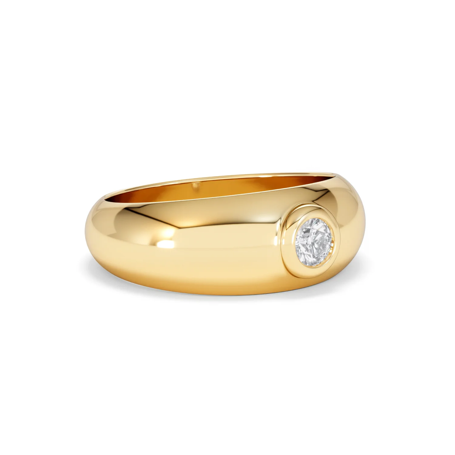 Men's Lab Diamond Signet Ring 0.25ct in18K Gold Vermeil H/SI - Image 18