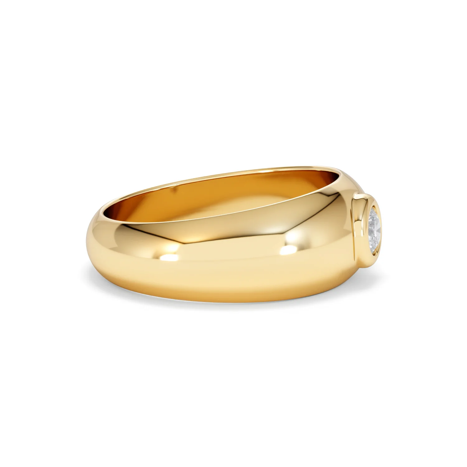 Men's Lab Diamond Signet Ring 0.25ct in18K Gold Vermeil H/SI - Image 26