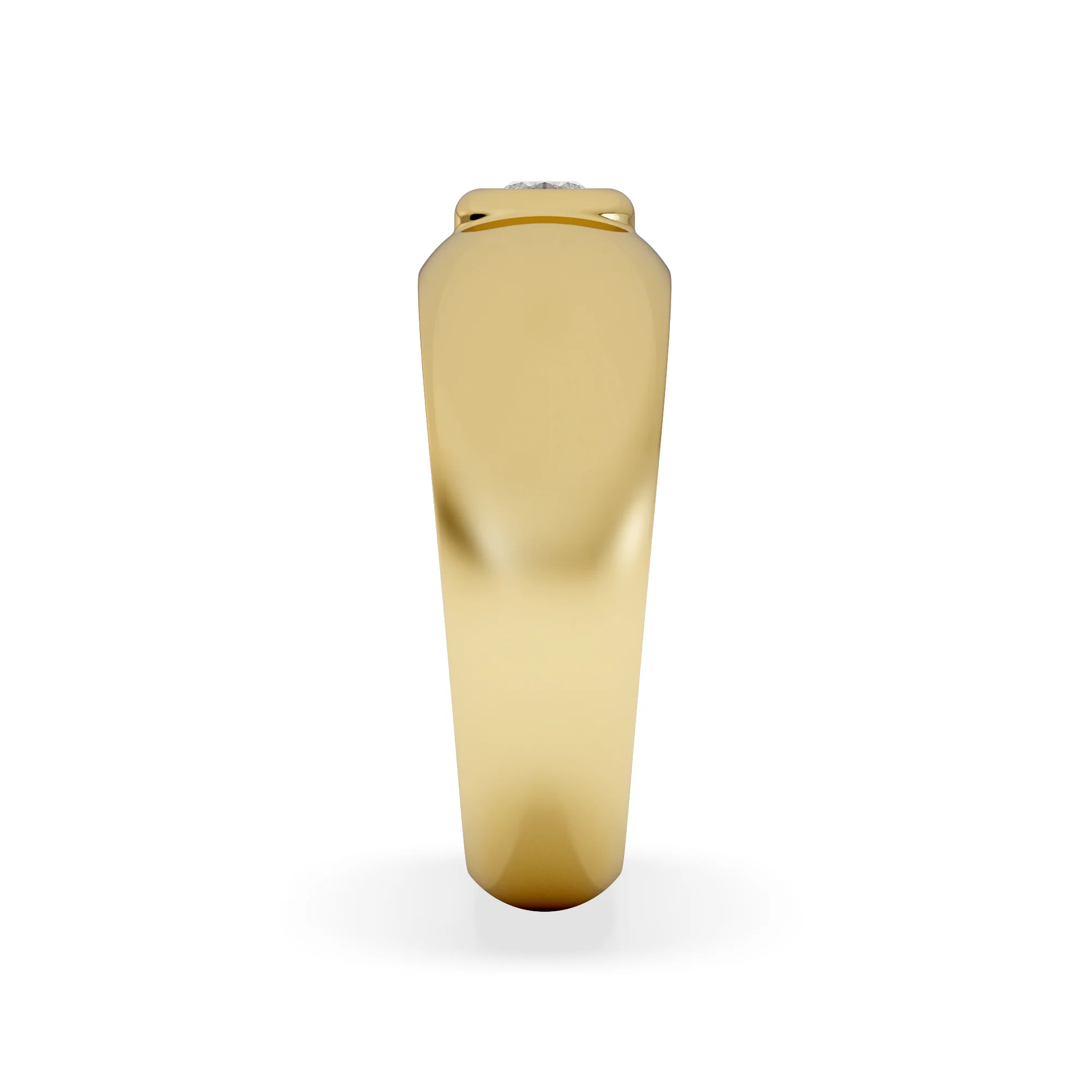 Men's Lab Diamond Signet Ring 0.25ct in18K Gold Vermeil H/SI - Image 5