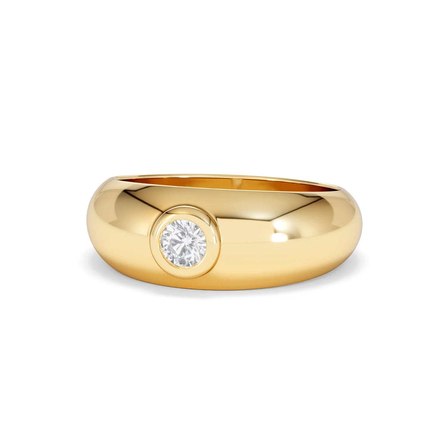 Men's Lab Diamond Signet Ring 0.25ct in18K Gold Vermeil H/SI - Image 86