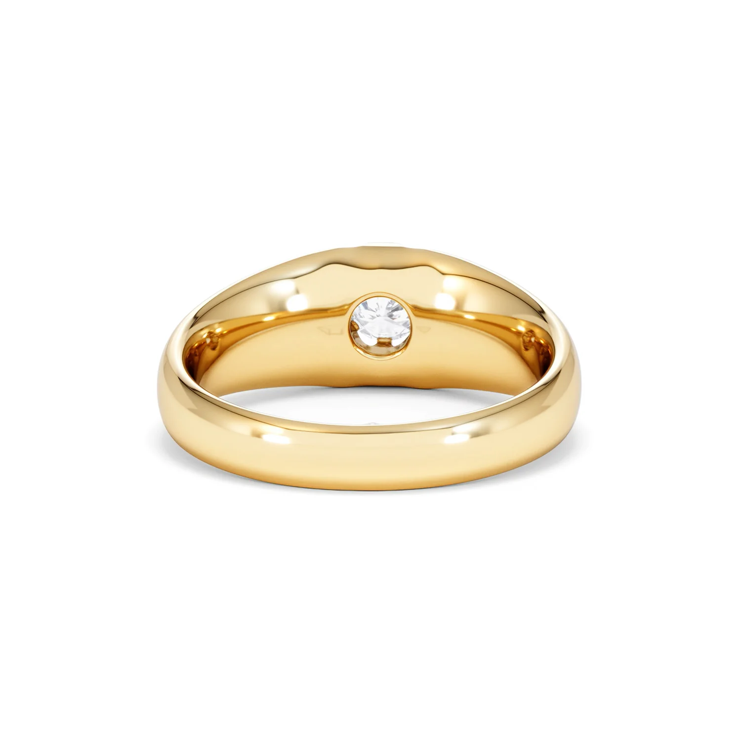 Men's Lab Diamond Signet Ring 0.25ct Round Cut in 18K Gold Vermeil - Image 48