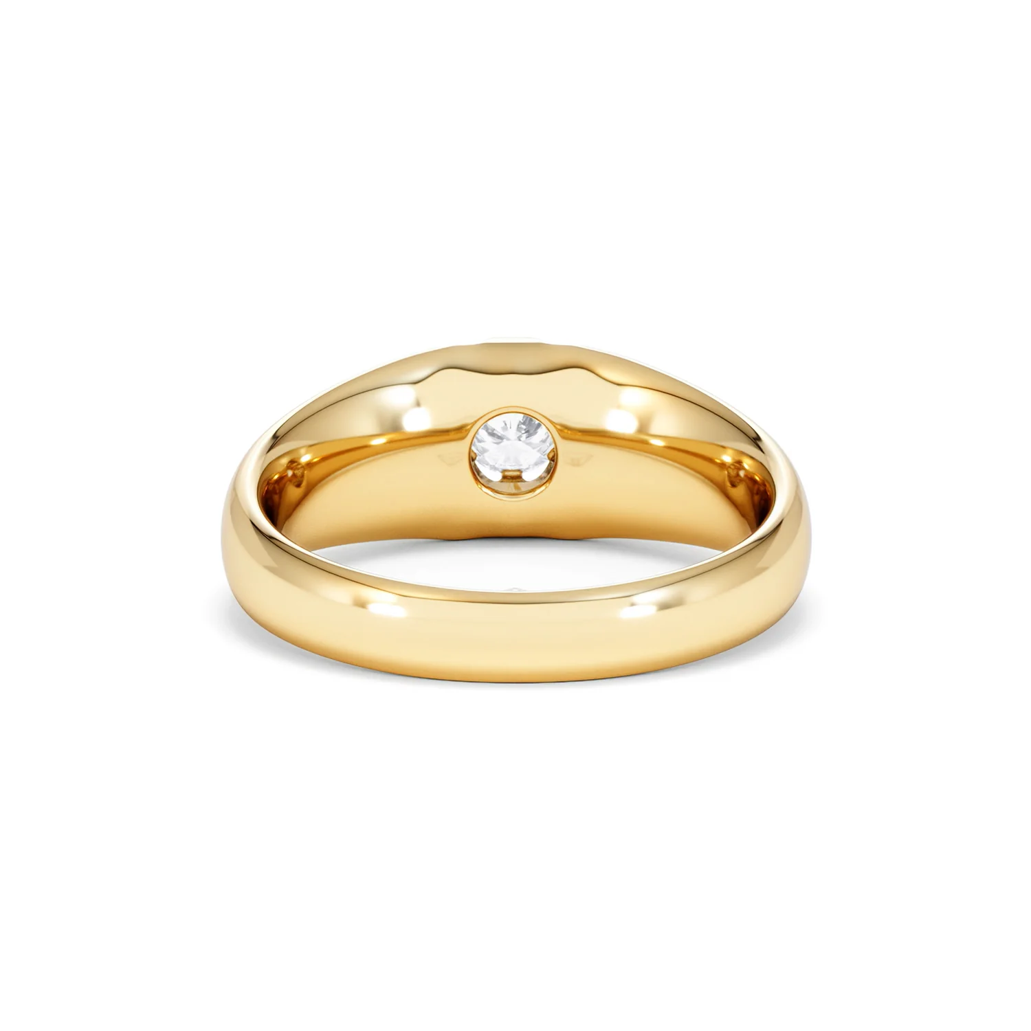 Men's Lab Diamond Signet Ring 0.25ct Round Cut in 18K Gold Vermeil - Image 49