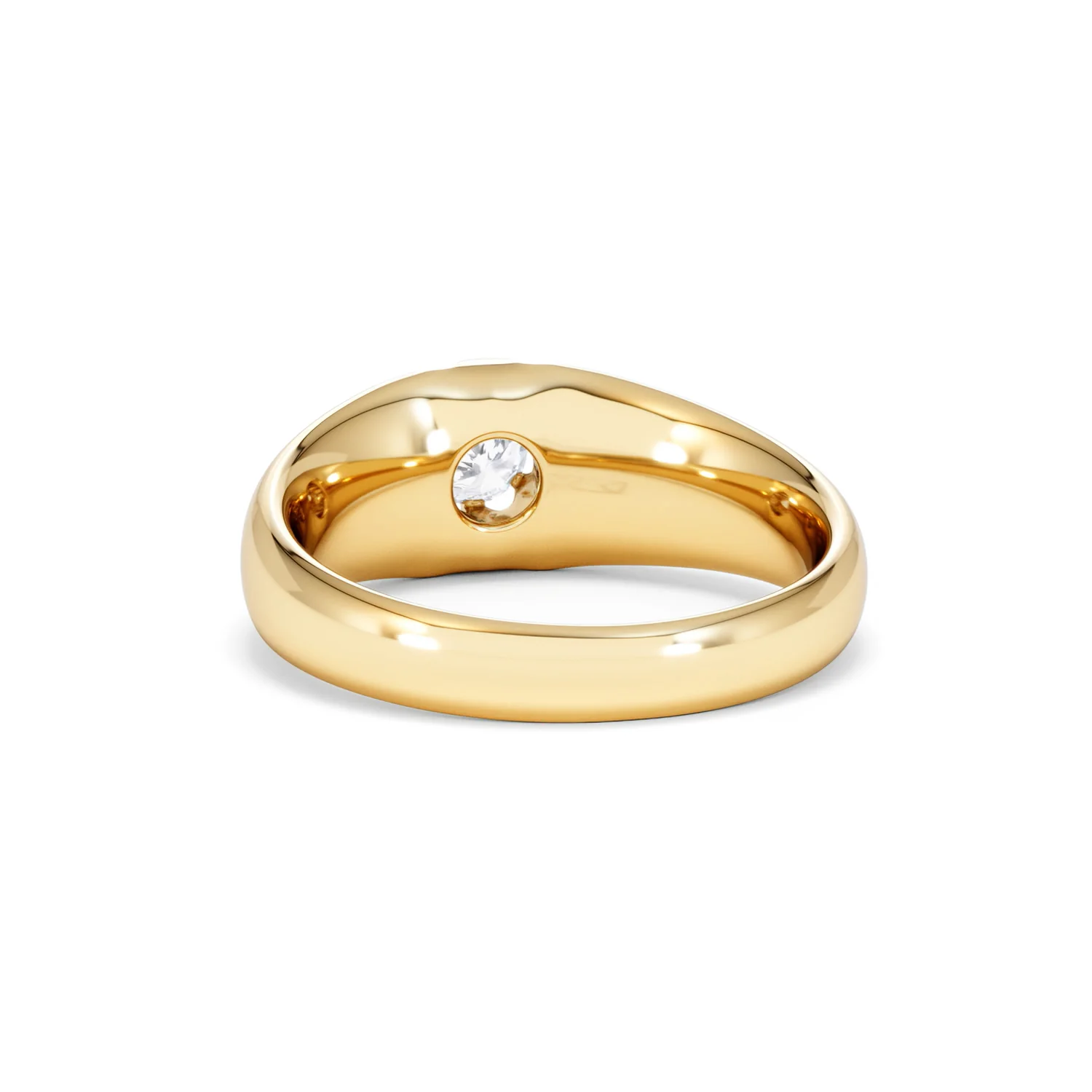Men's Lab Diamond Signet Ring 0.25ct Round Cut in 18K Gold Vermeil - Image 52