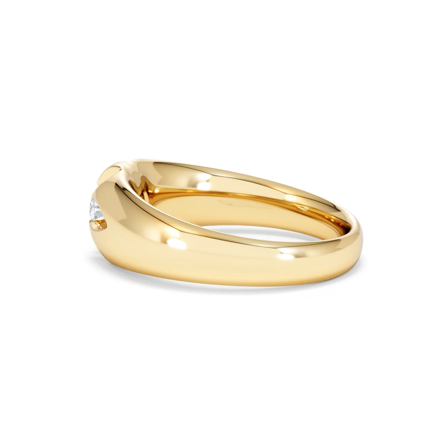 Men's Lab Diamond Signet Ring 0.25ct Round Cut in 18K Gold Vermeil - Image 66