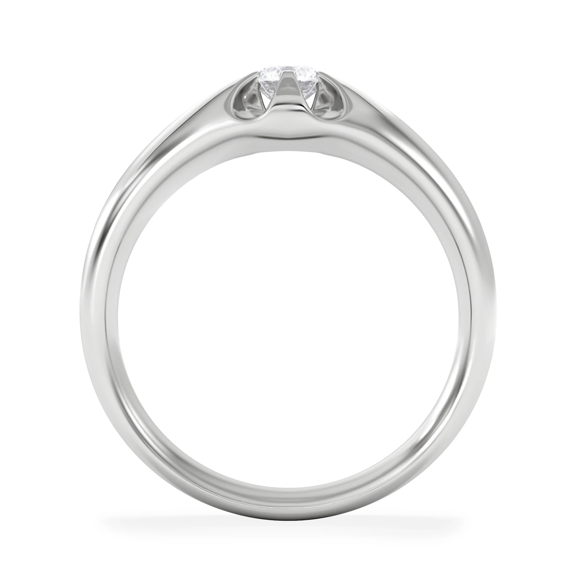Men's Lab Diamond Signet Ring 0.25ct Round Cut in 925 Silver - Image 5