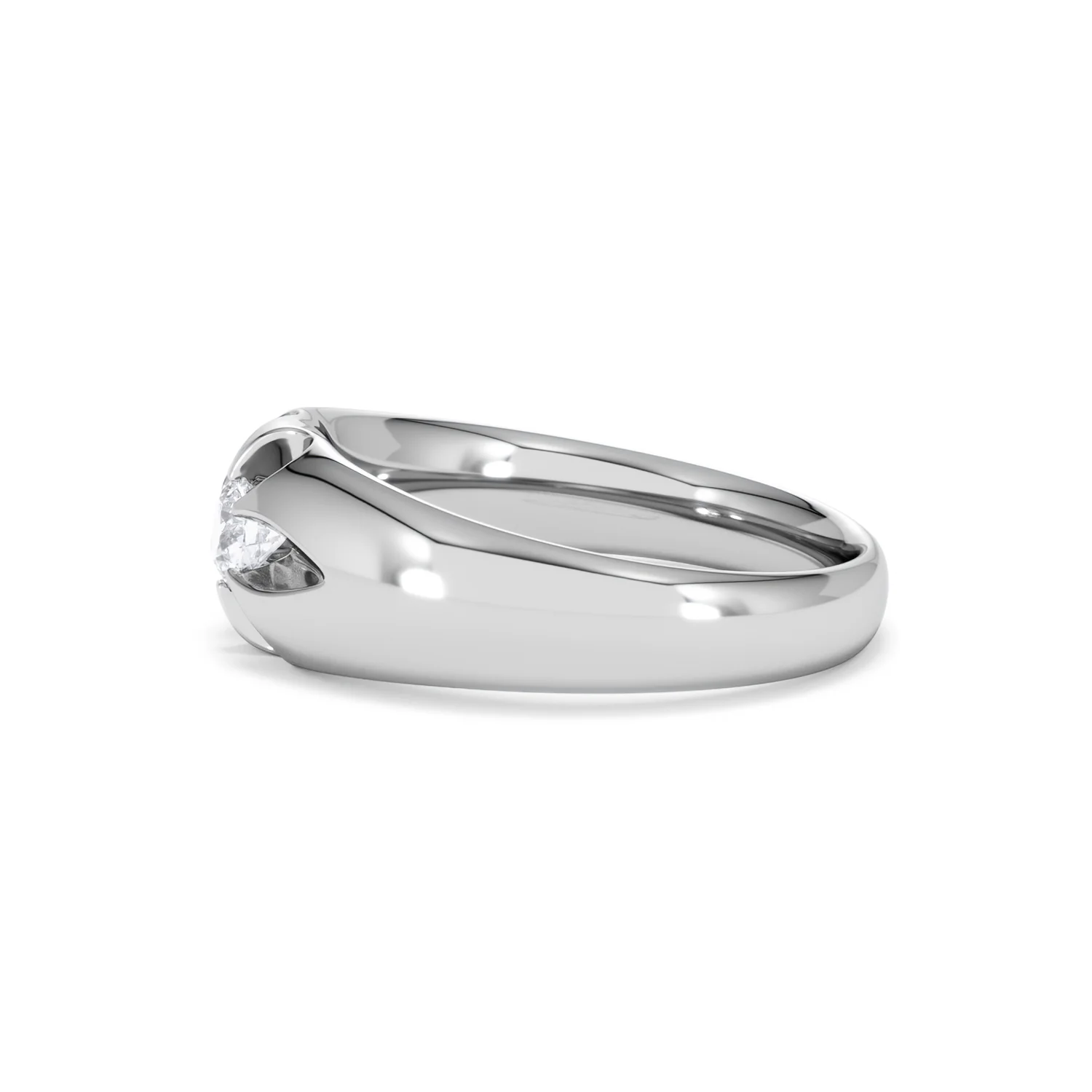Men's Lab Diamond Signet Ring 0.25ct Round Cut in 925 Silver - Image 71