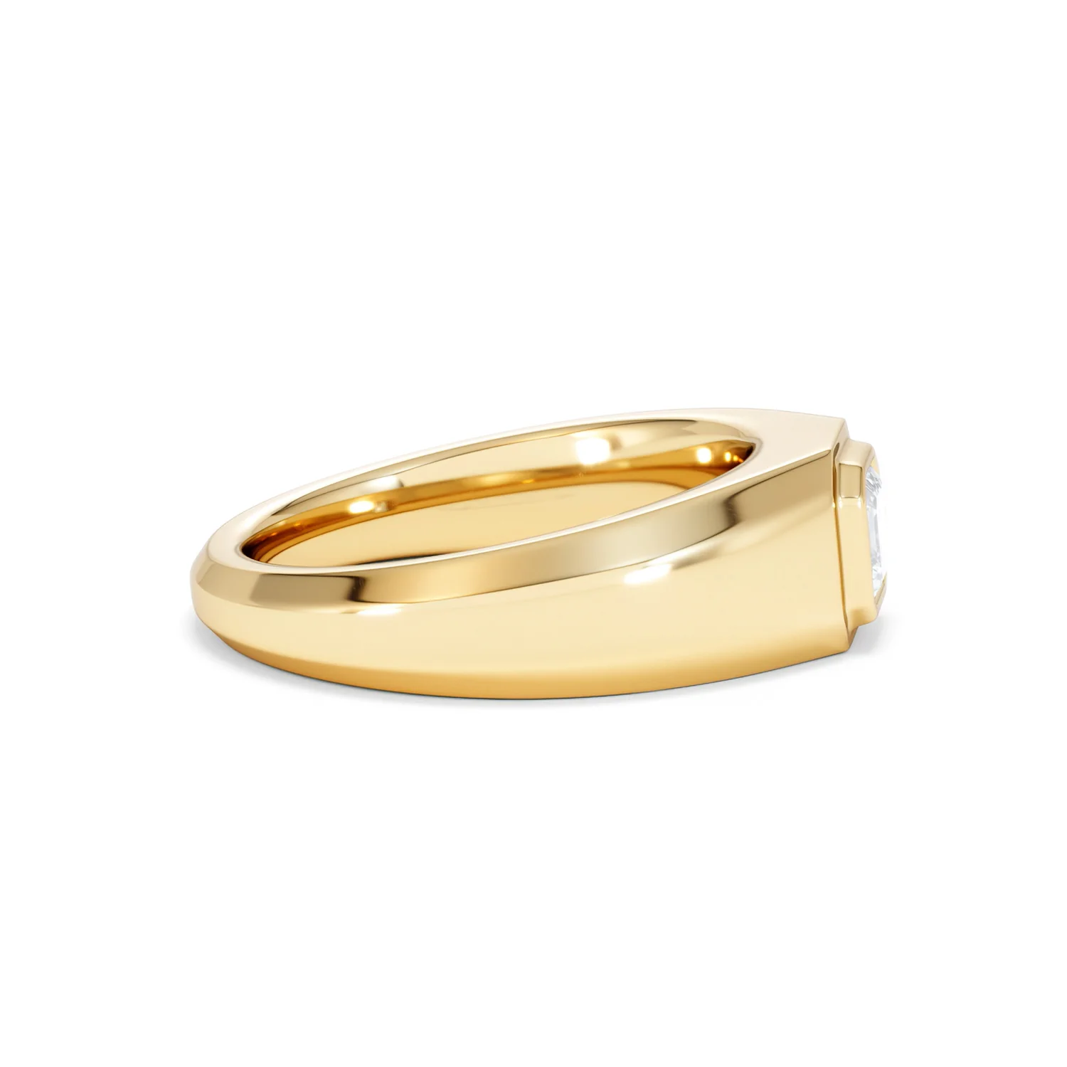 Axis Men's 0.50ct Asscher Cut Lab Diamond Signet Ring in 18K Gold Vermeil - Image 27