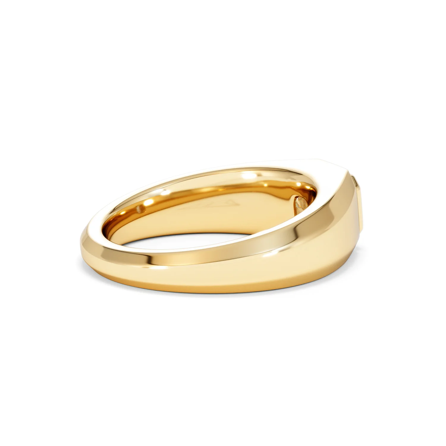 Axis Men's 0.50ct Asscher Cut Lab Diamond Signet Ring in 18K Gold Vermeil - Image 35