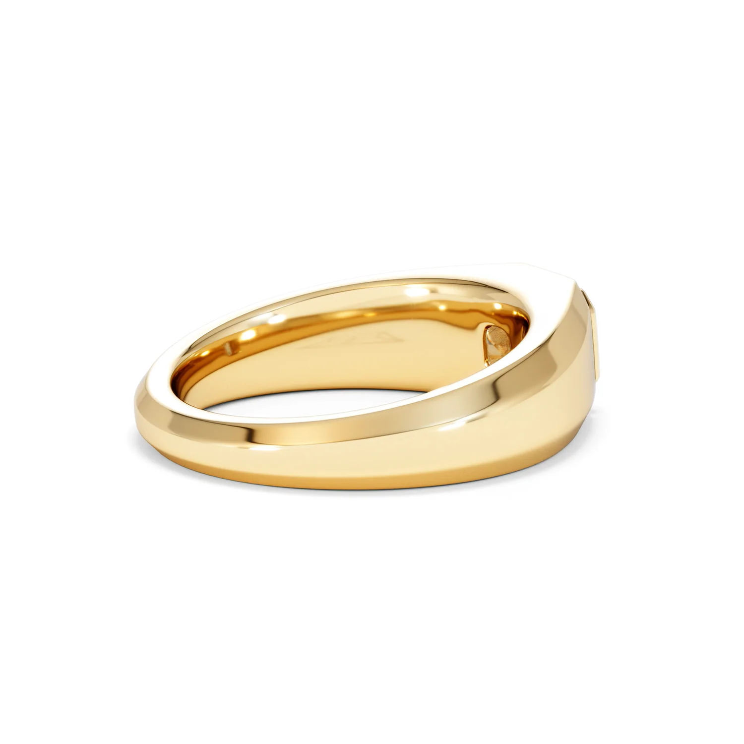 Axis Men's 0.50ct Asscher Cut Lab Diamond Signet Ring in 18K Gold Vermeil - Image 36