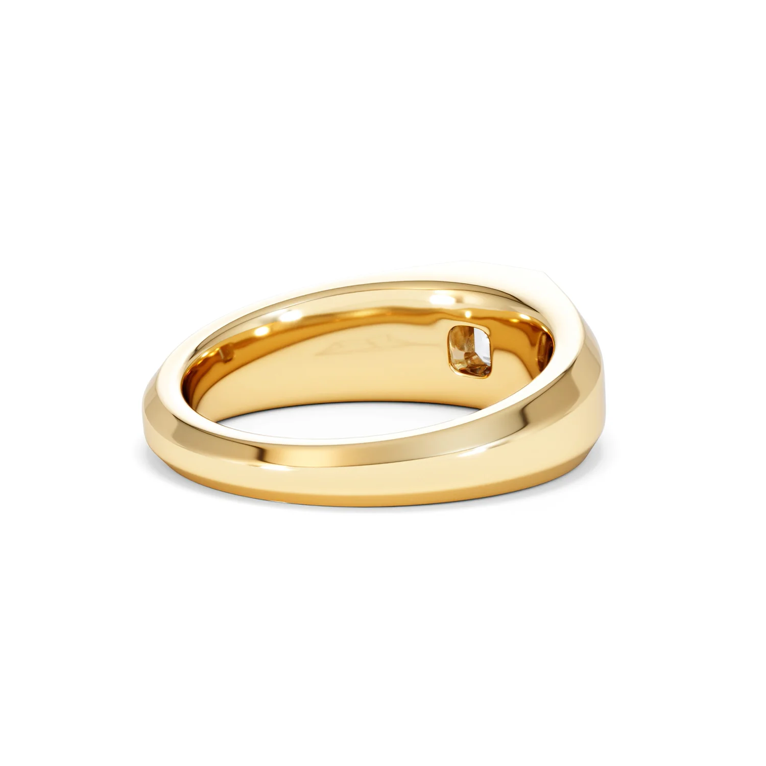 Axis Men's 0.50ct Asscher Cut Lab Diamond Signet Ring in 18K Gold Vermeil - Image 41