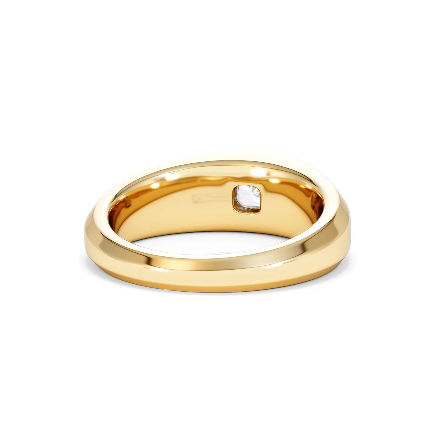 Axis Men's 0.50ct Asscher Cut Lab Diamond Signet Ring in 18K Gold Vermeil - Image 45