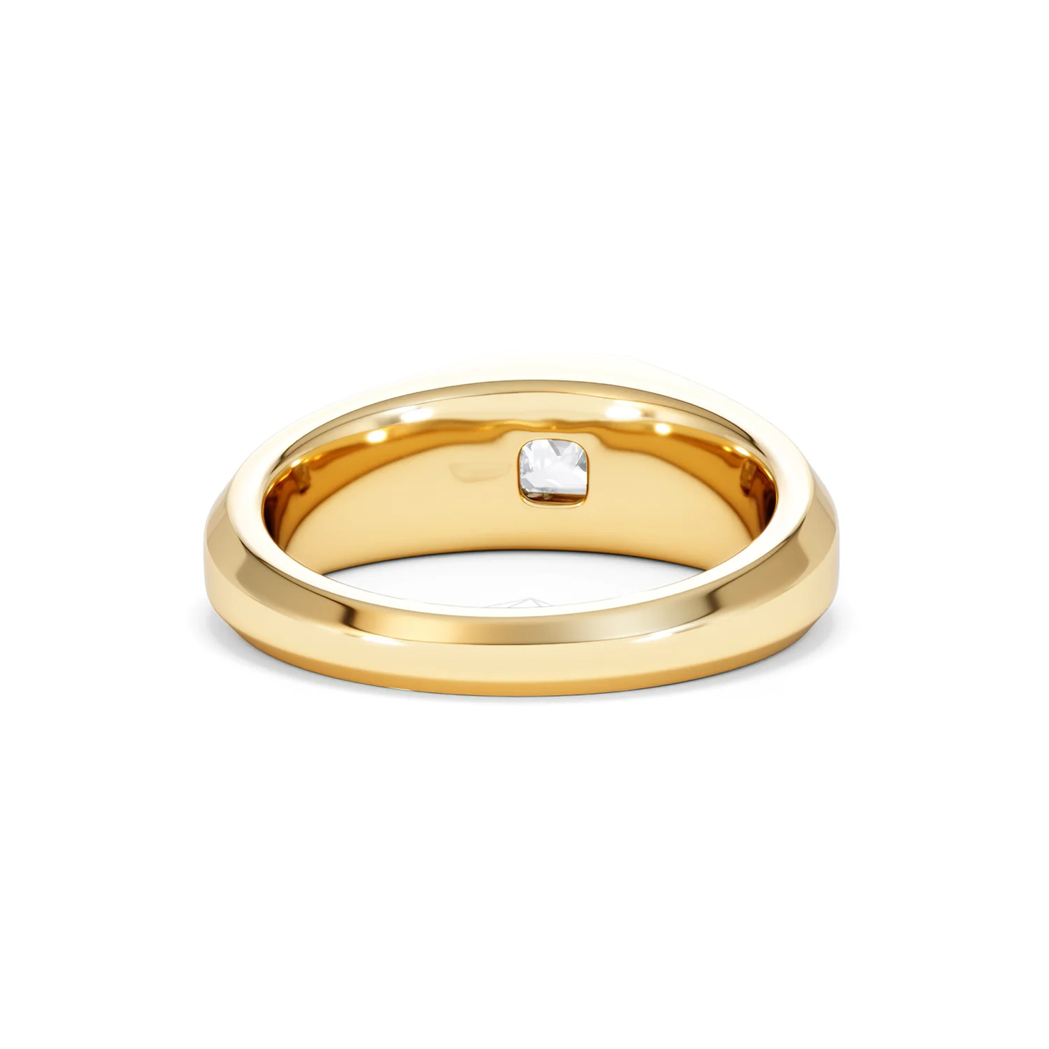 Axis Men's 0.50ct Asscher Cut Lab Diamond Signet Ring in 18K Gold Vermeil - Image 47