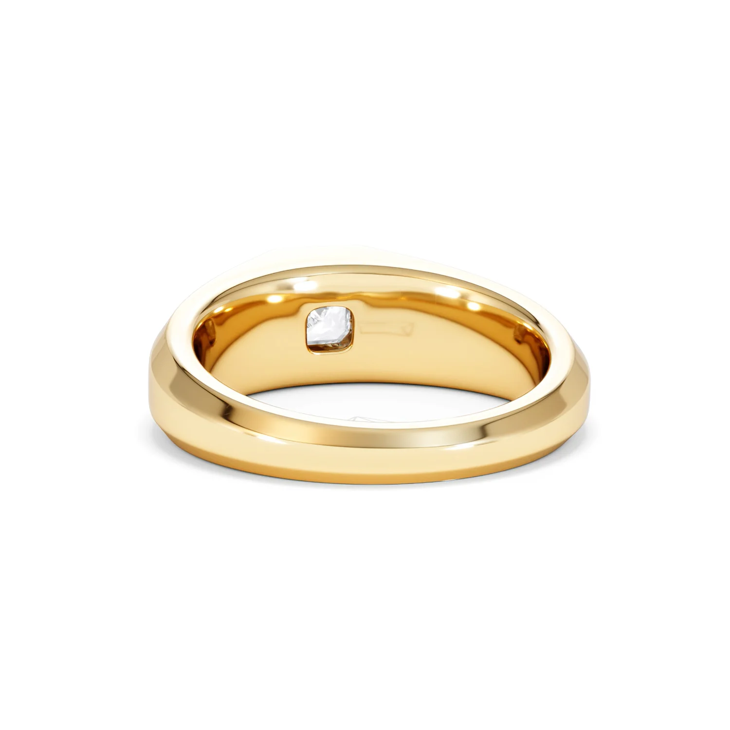 Axis Men's 0.50ct Asscher Cut Lab Diamond Signet Ring in 18K Gold Vermeil - Image 52