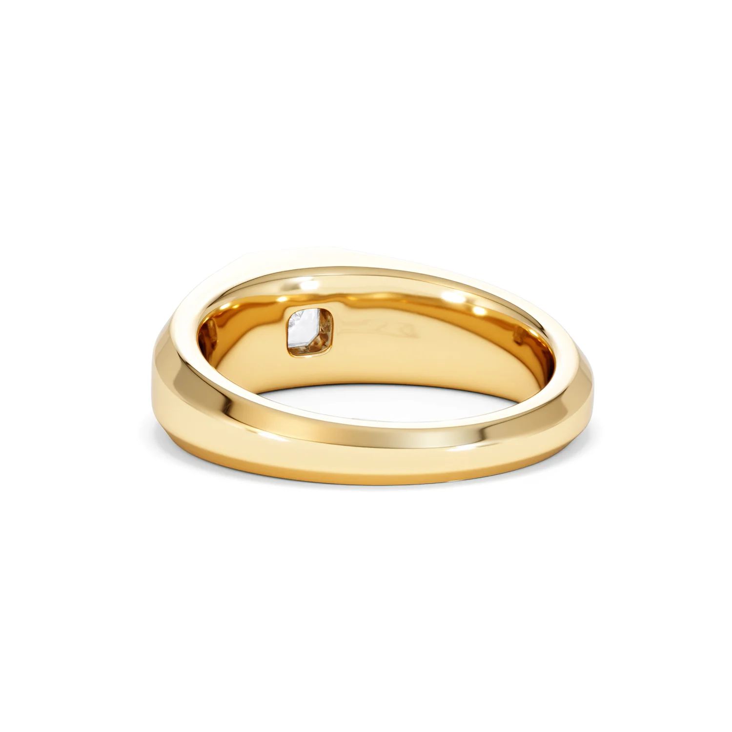 Axis Men's 0.50ct Asscher Cut Lab Diamond Signet Ring in 18K Gold Vermeil - Image 54