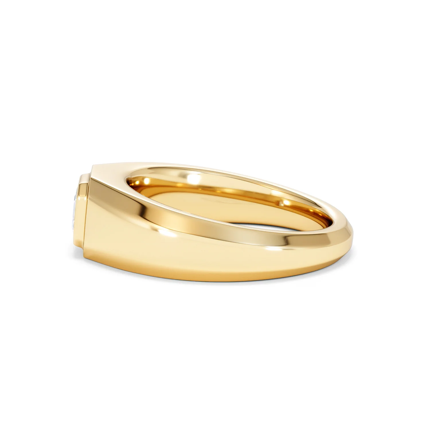 Axis Men's 0.50ct Asscher Cut Lab Diamond Signet Ring in 18K Gold Vermeil - Image 69