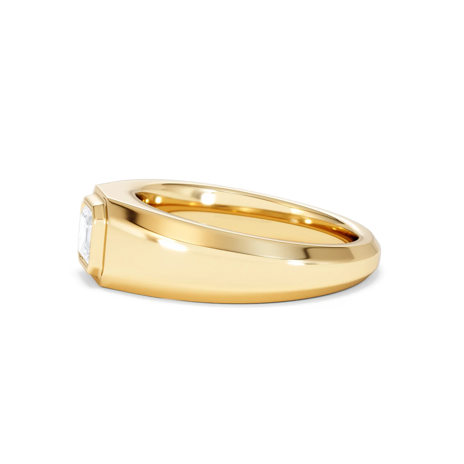 Axis Men's 0.50ct Asscher Cut Lab Diamond Signet Ring in 18K Gold Vermeil - Image 72
