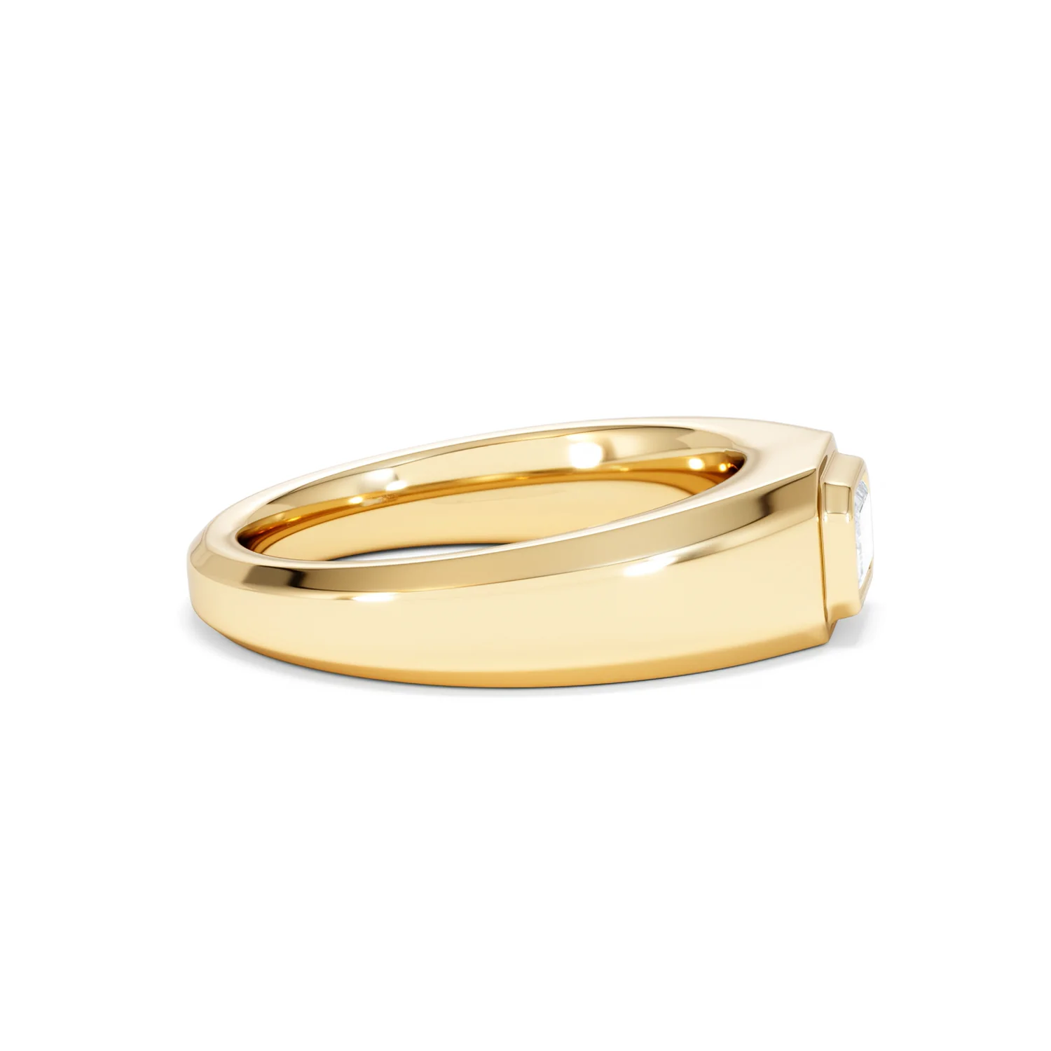 Axis Men's 0.50ct Emerald Cut Lab Diamond Signet Ring in 18K Gold Vermeil - Image 27