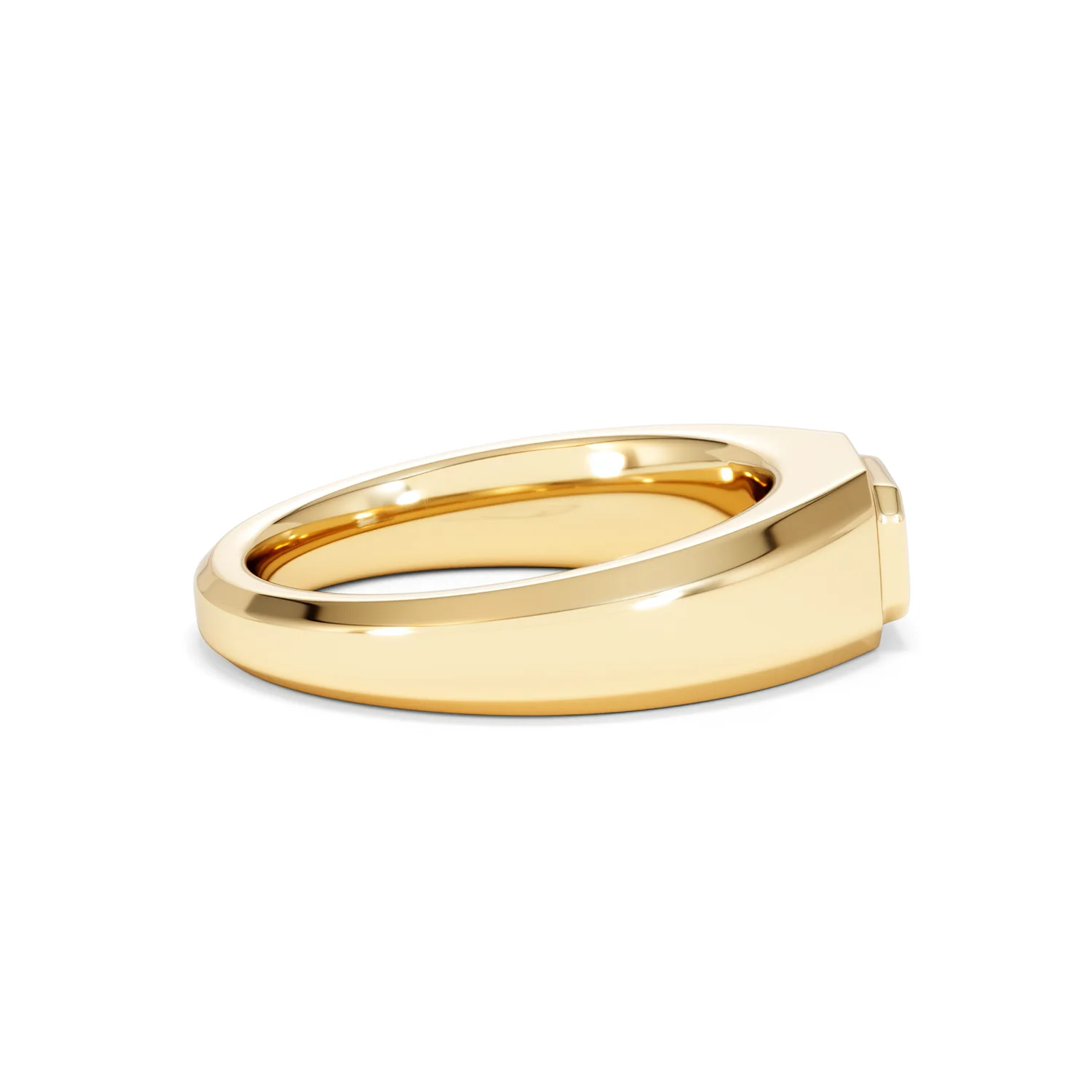 Axis Men's 0.50ct Emerald Cut Lab Diamond Signet Ring in 18K Gold Vermeil - Image 30