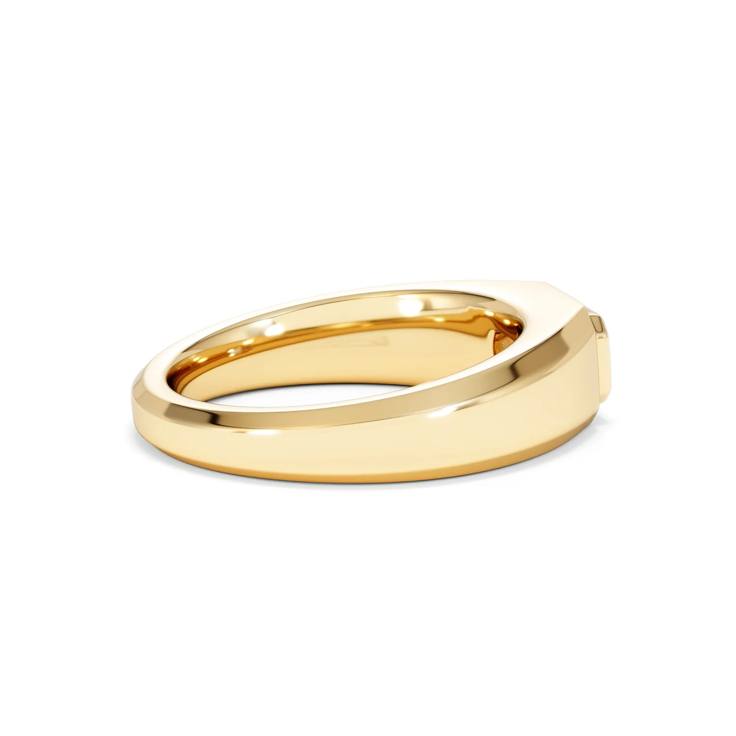 Axis Men's 0.50ct Emerald Cut Lab Diamond Signet Ring in 18K Gold Vermeil - Image 33