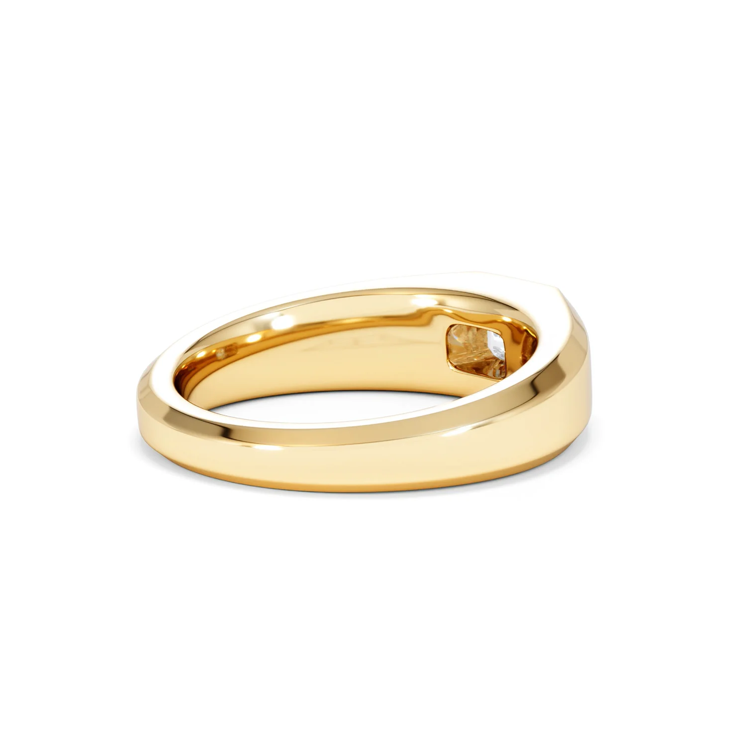 Axis Men's 0.50ct Emerald Cut Lab Diamond Signet Ring in 18K Gold Vermeil - Image 39