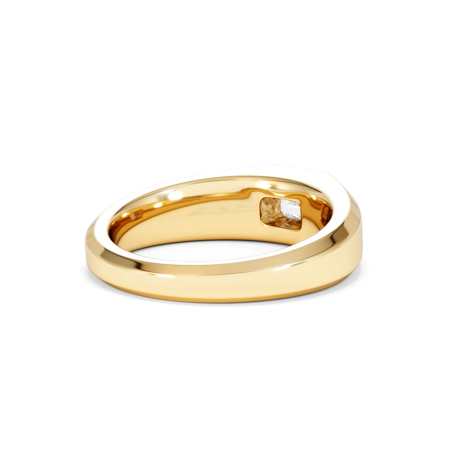 Axis Men's 0.50ct Emerald Cut Lab Diamond Signet Ring in 18K Gold Vermeil - Image 41