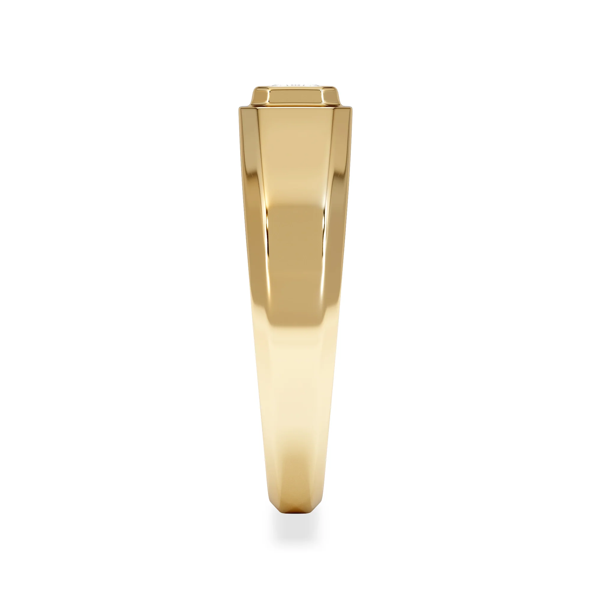 Axis Men's 0.50ct Emerald Cut Lab Diamond Signet Ring in 18K Gold Vermeil - Image 5