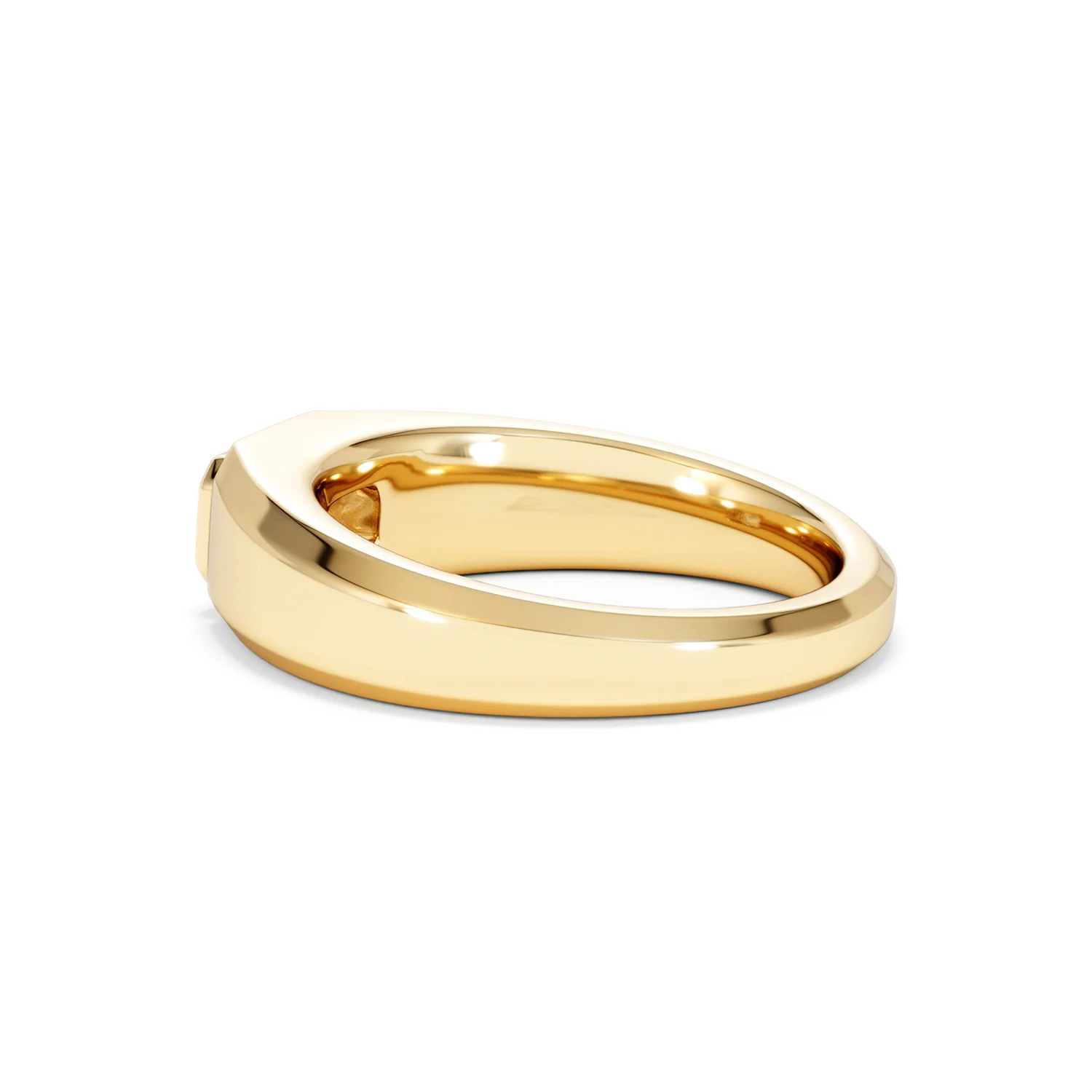Axis Men's 0.50ct Emerald Cut Lab Diamond Signet Ring in 18K Gold Vermeil - Image 63