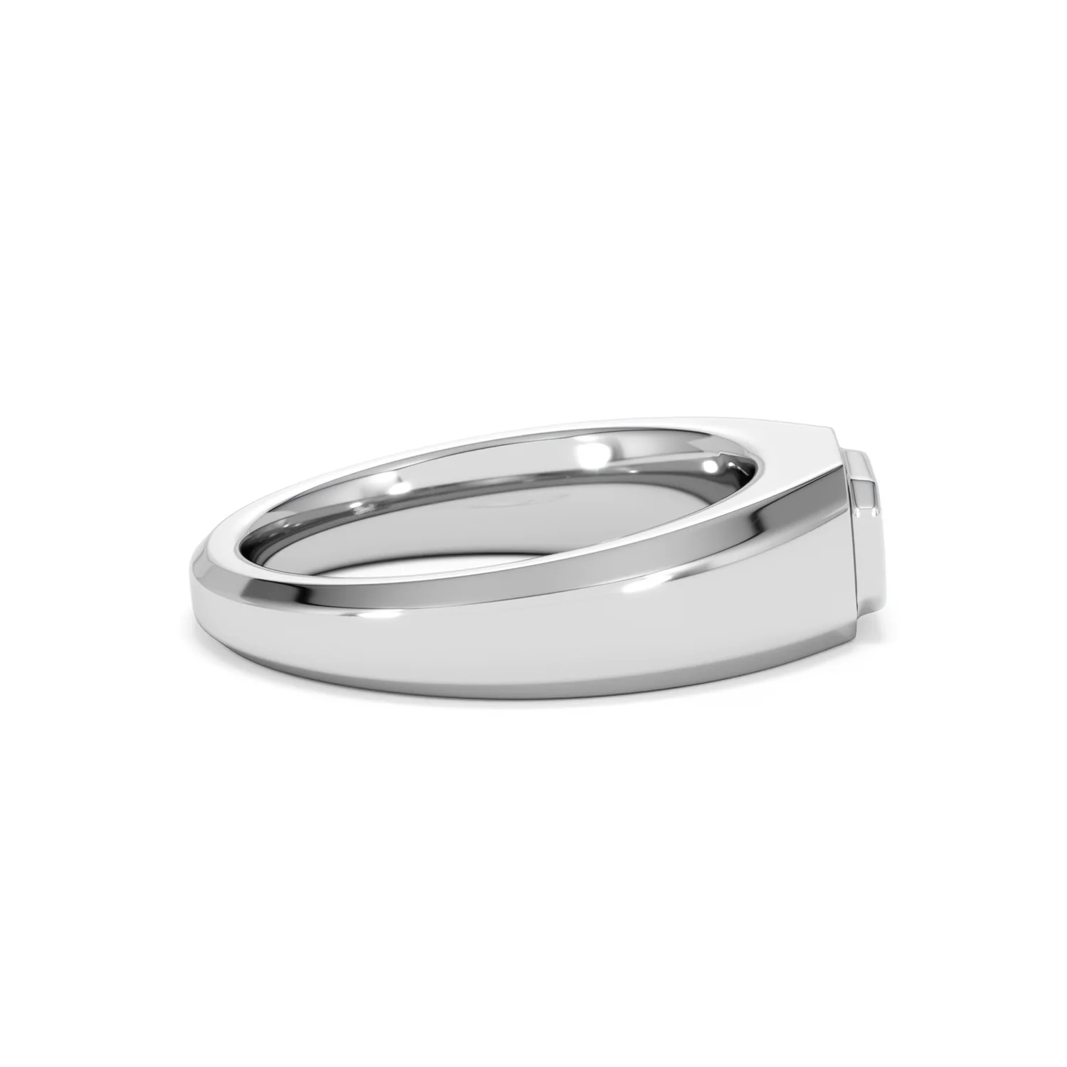 Mens Lab Diamond Signet Ring 0.50ct Emerald Cut Set in 9k White Gold - Image 29