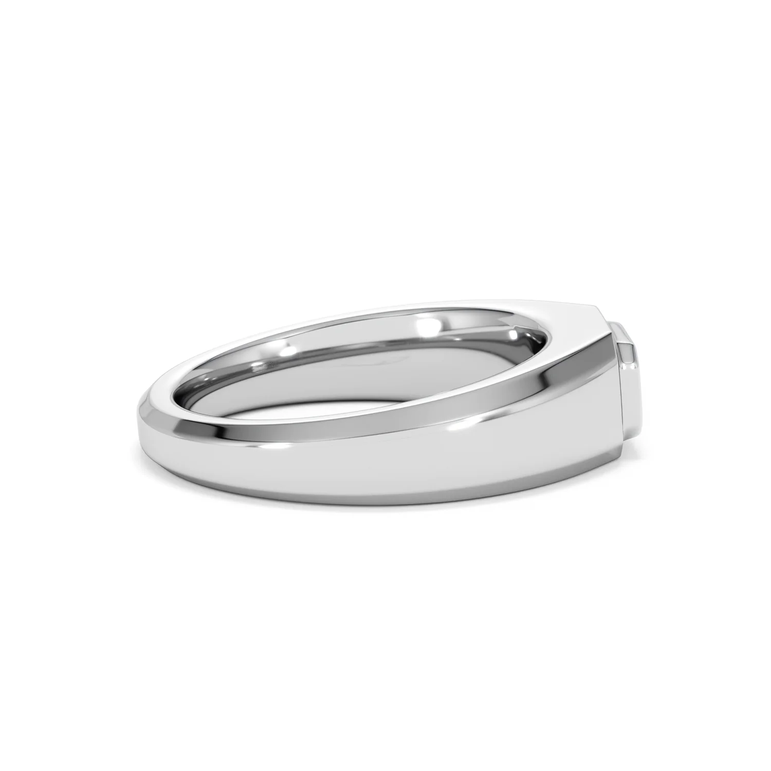 Mens Lab Diamond Signet Ring 0.50ct Emerald Cut Set in 9k White Gold - Image 30
