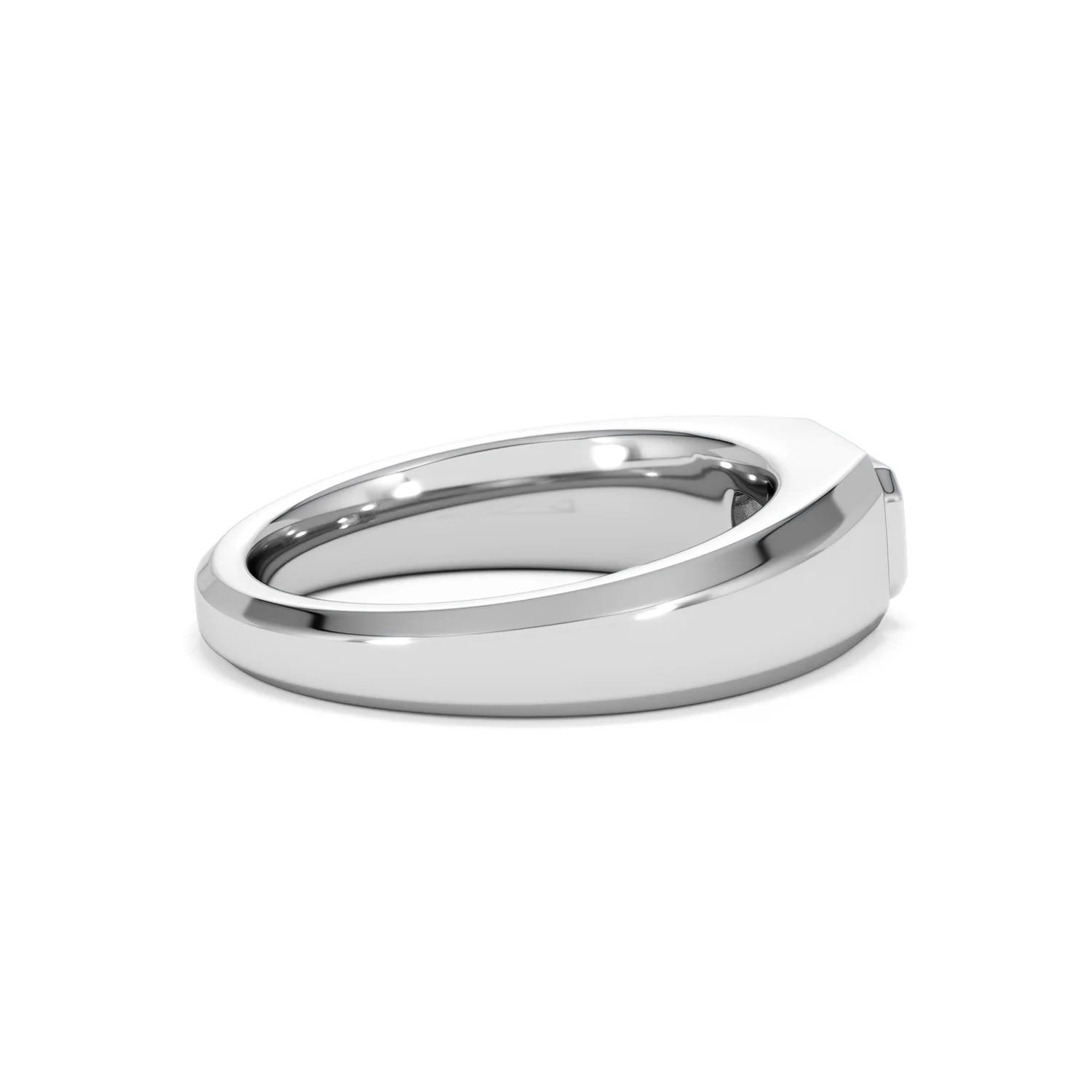 Mens Lab Diamond Signet Ring 0.50ct Emerald Cut Set in 9k White Gold - Image 33