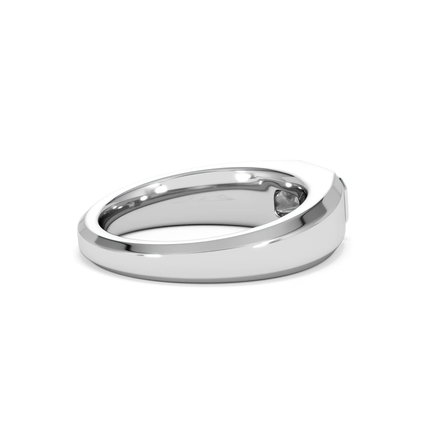 Mens Lab Diamond Signet Ring 0.50ct Emerald Cut Set in 9k White Gold - Image 36