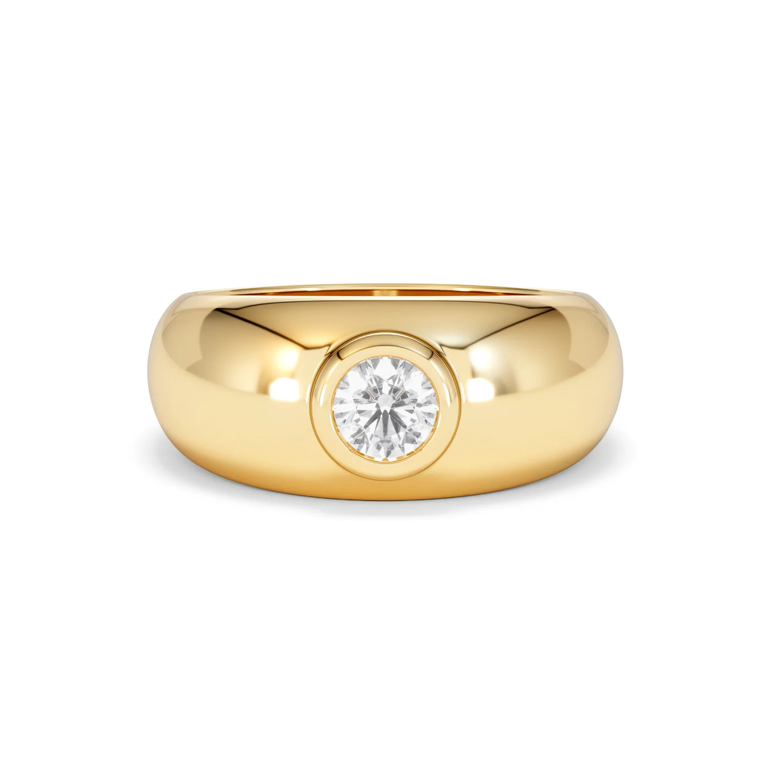 Men's Lab Diamond Signet Ring 0.50ct in18K Gold Vermeil H/SI - Image 10