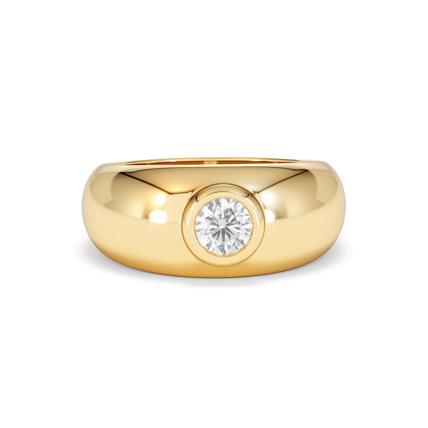 Men's Lab Diamond Signet Ring 0.50ct in18K Gold Vermeil H/SI - Image 11