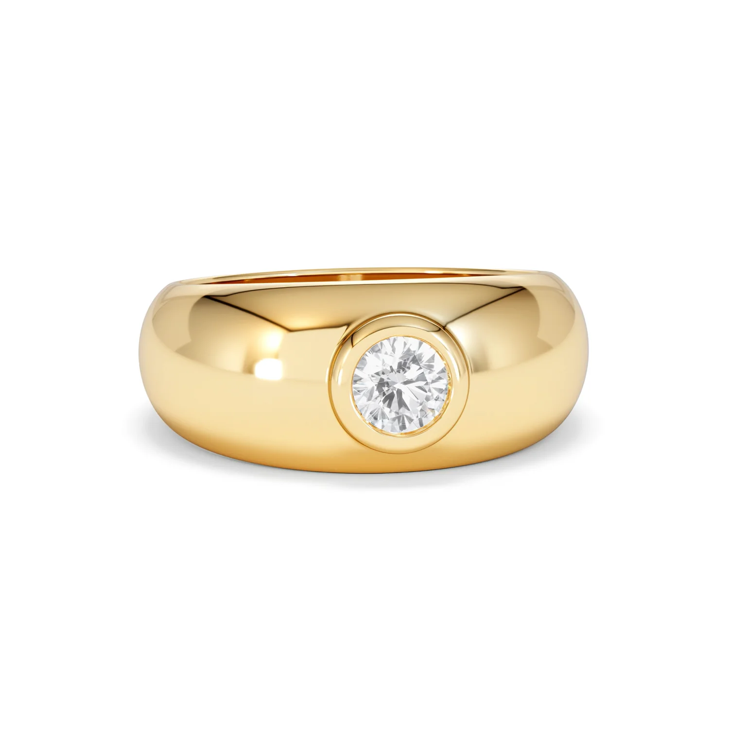 Men's Lab Diamond Signet Ring 0.50ct in18K Gold Vermeil H/SI - Image 12