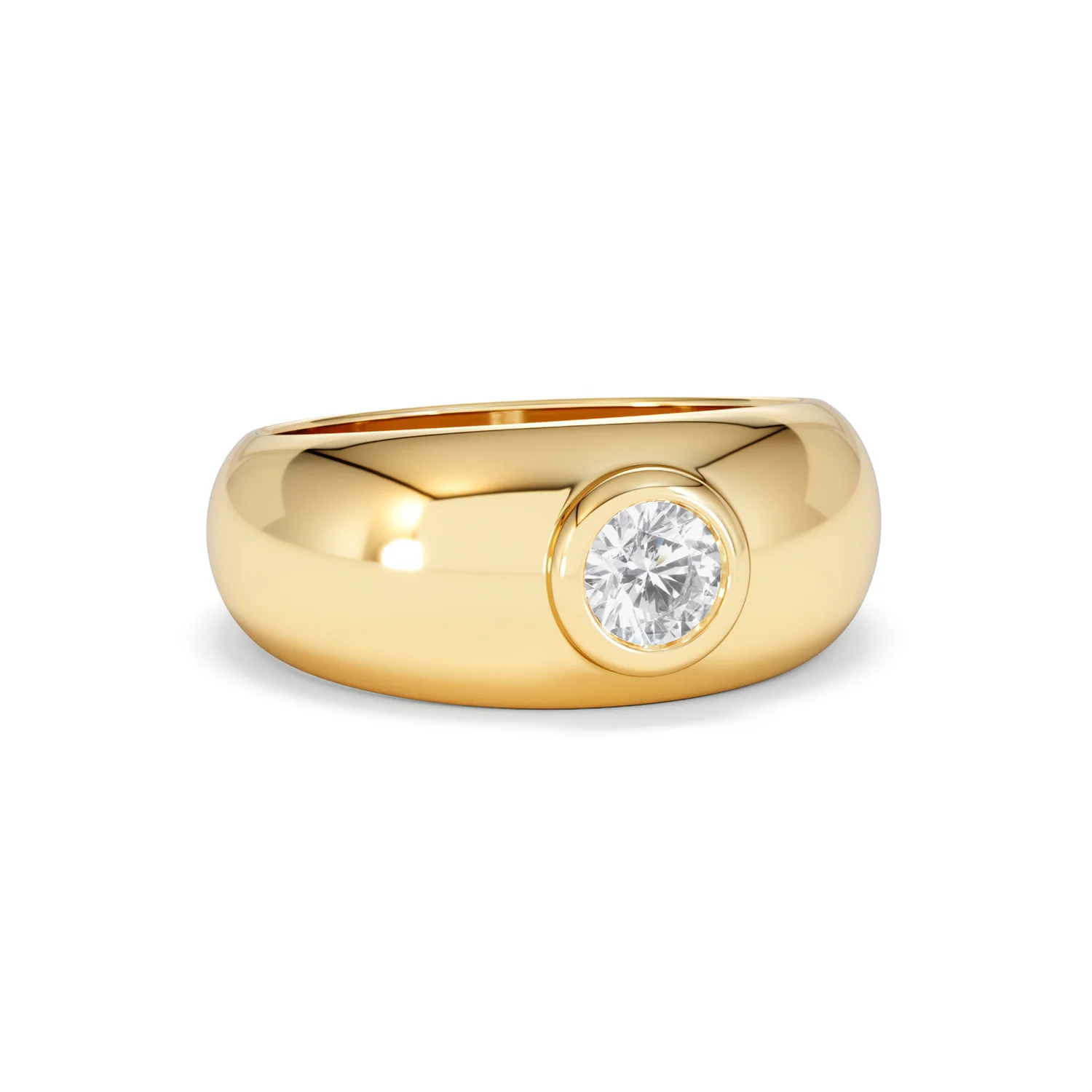 Men's Lab Diamond Signet Ring 0.50ct in18K Gold Vermeil H/SI - Image 14